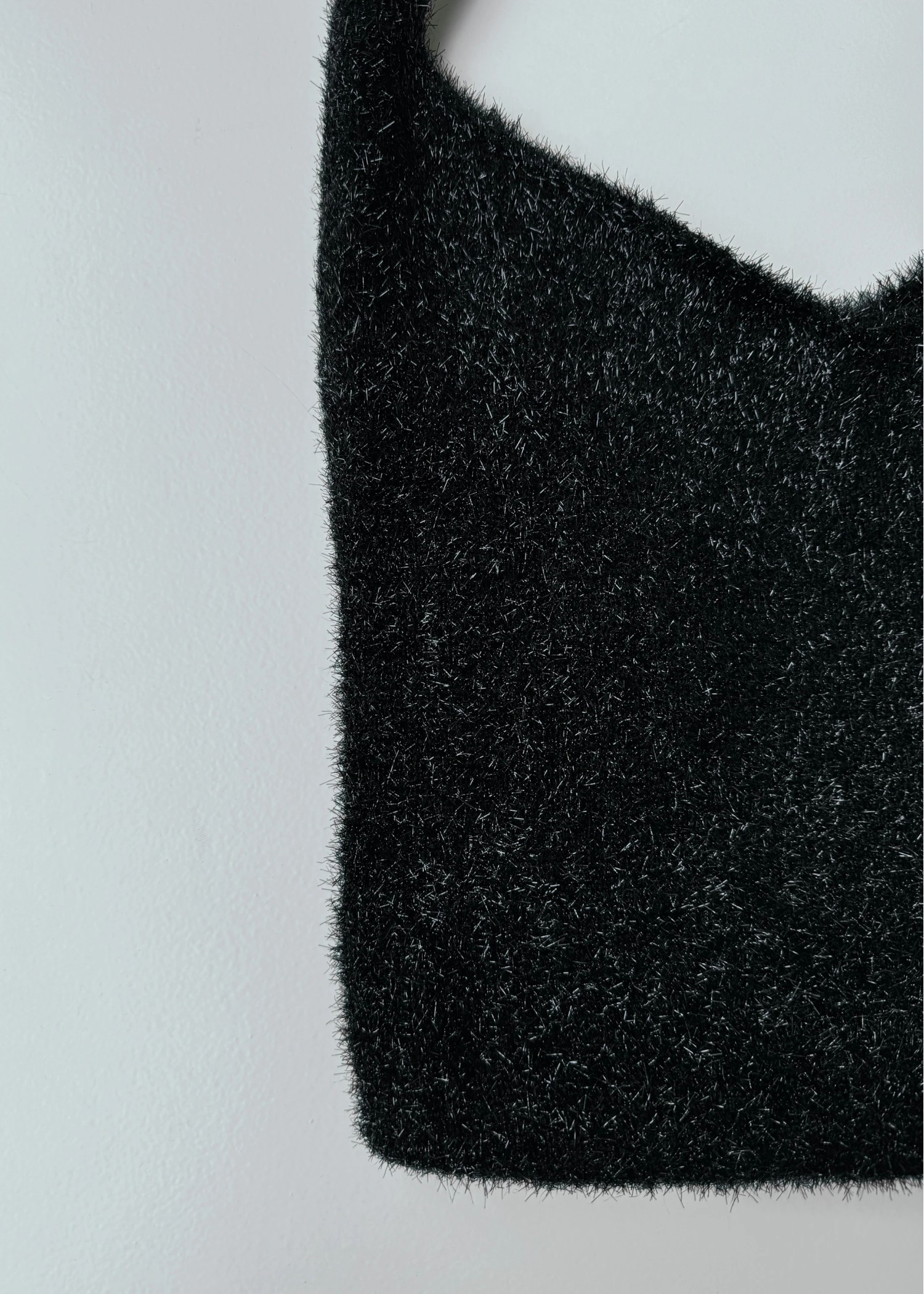 lame shaggy tote bag