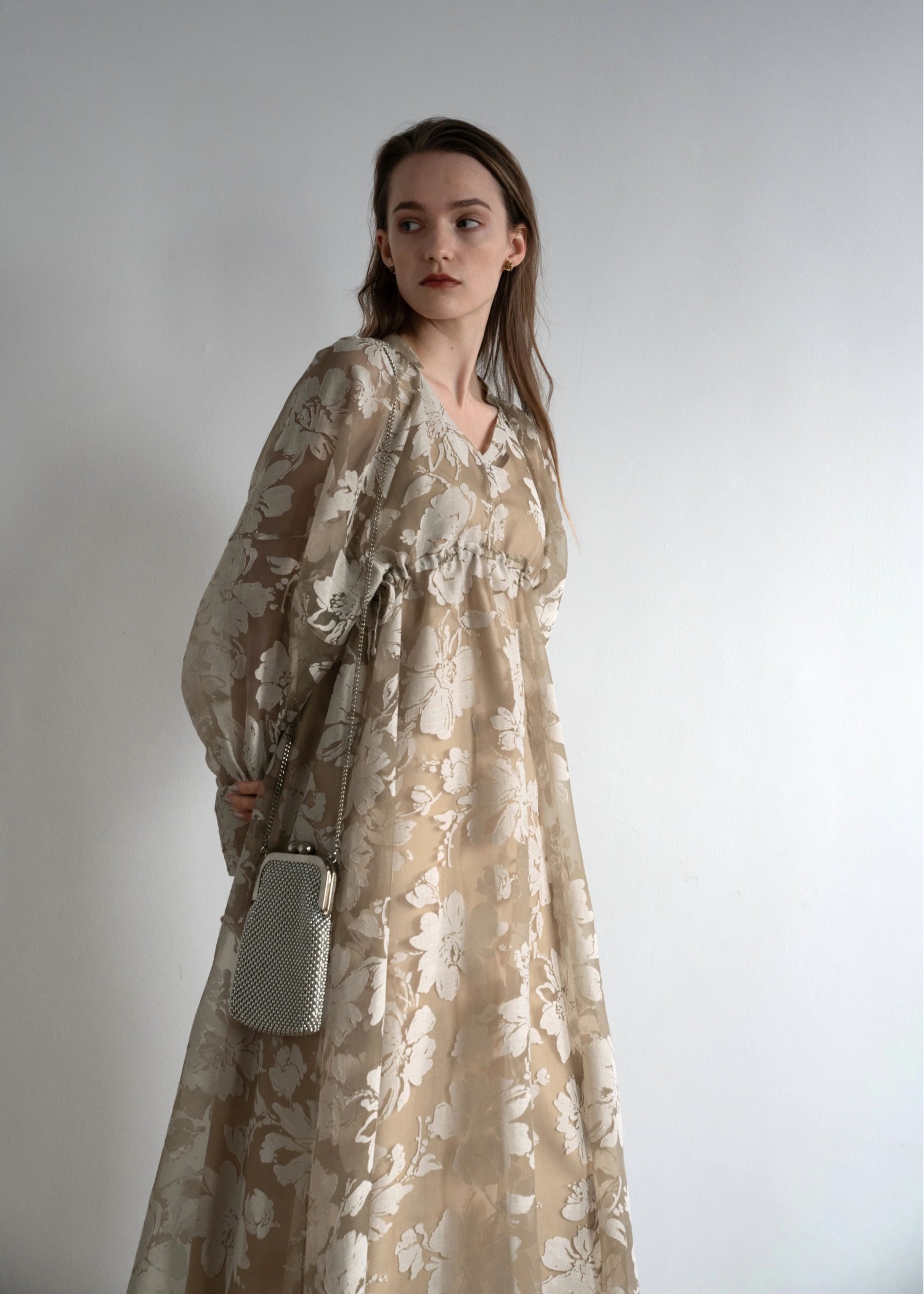 metallic clasp chain bag