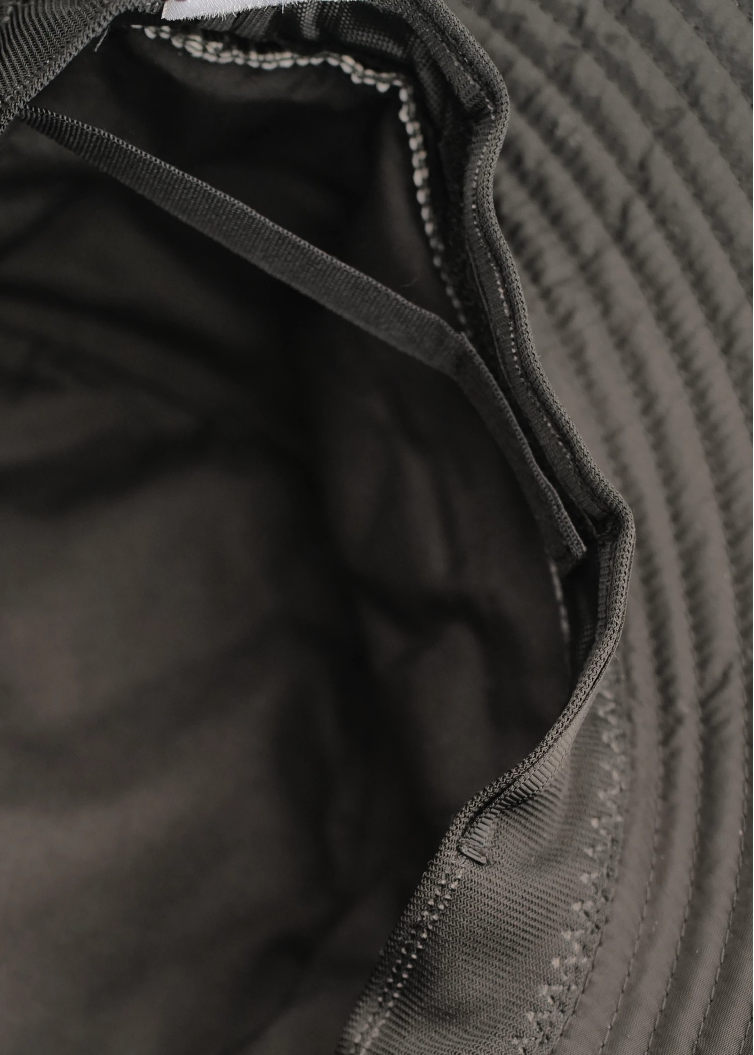 suede ribbon quilting bucket hat