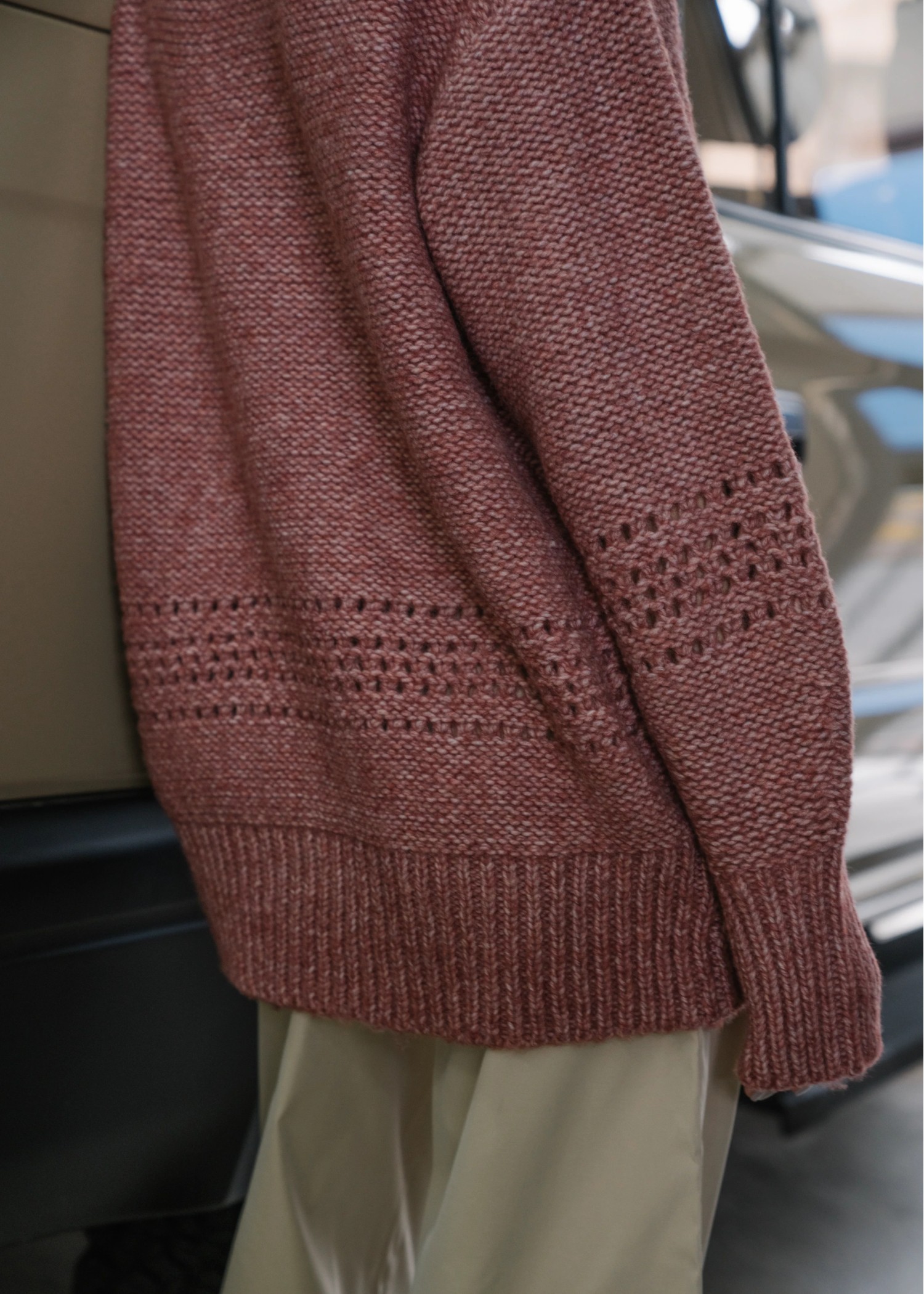 purl knitting openwork volume color knit