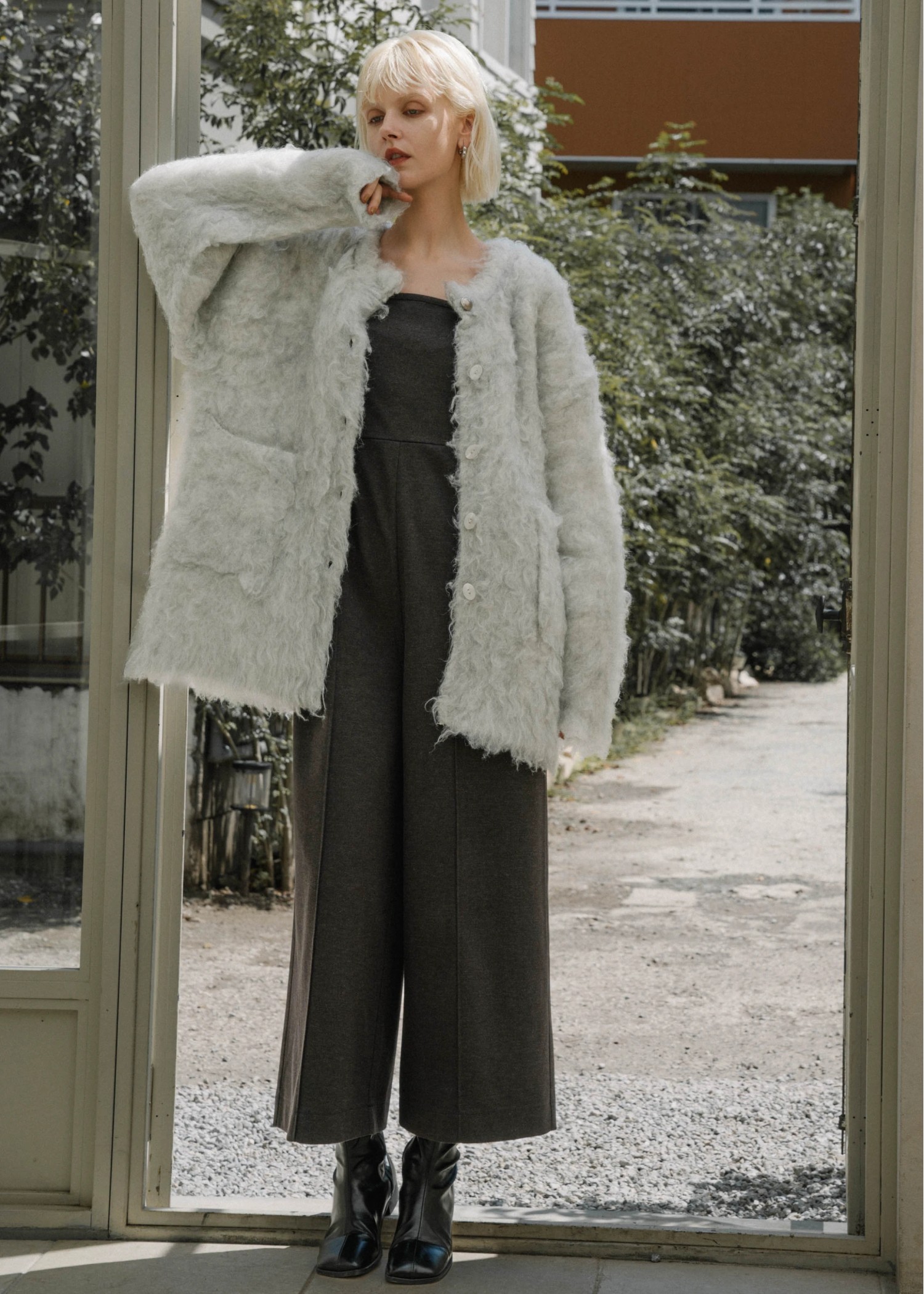 melange wool touch bare all-in-one