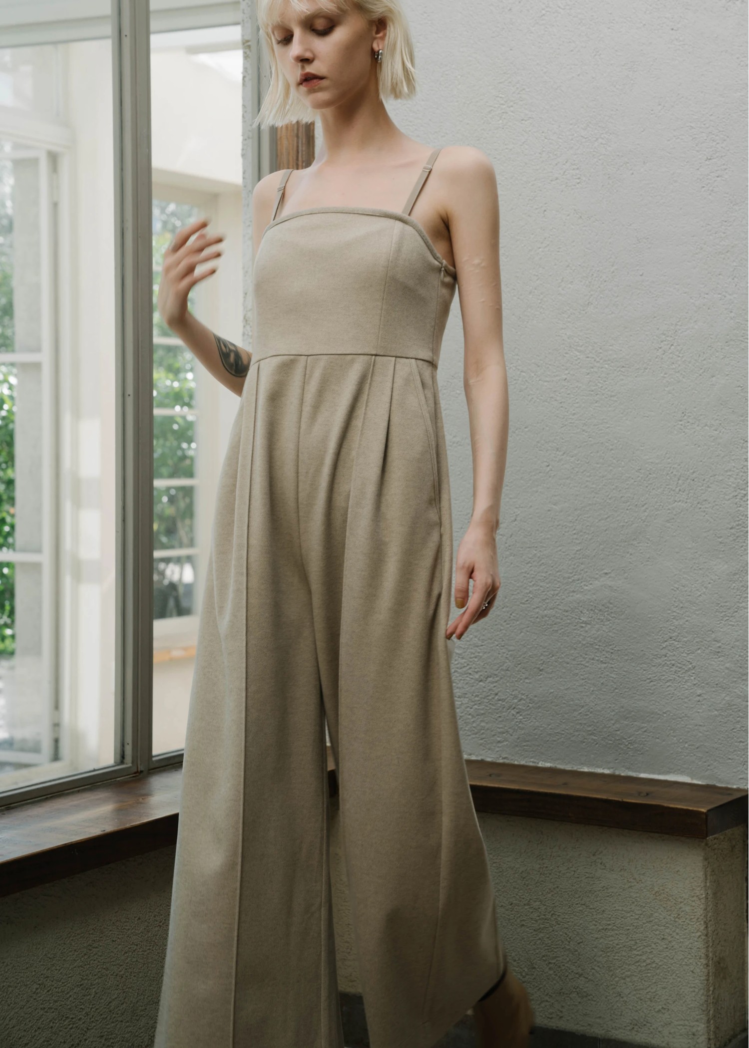 melange wool touch bare all-in-one