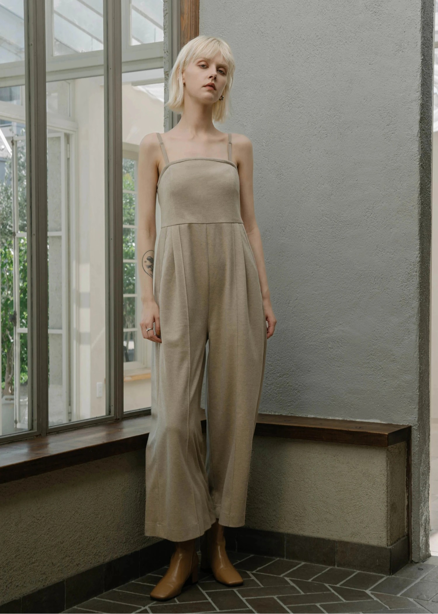 melange wool touch bare all-in-one