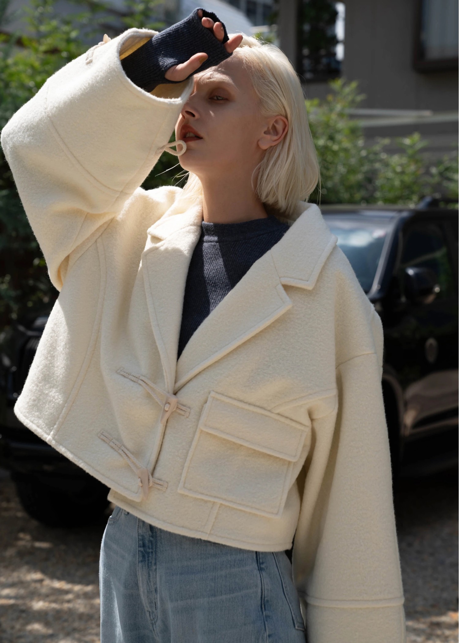 toggle construct sleeve JK/coat