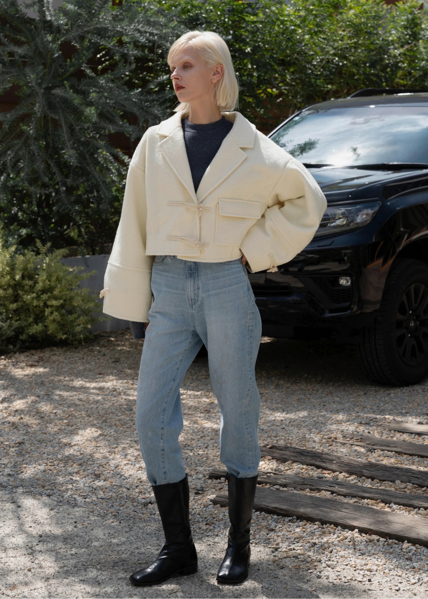 toggle construct sleeve JK/coat