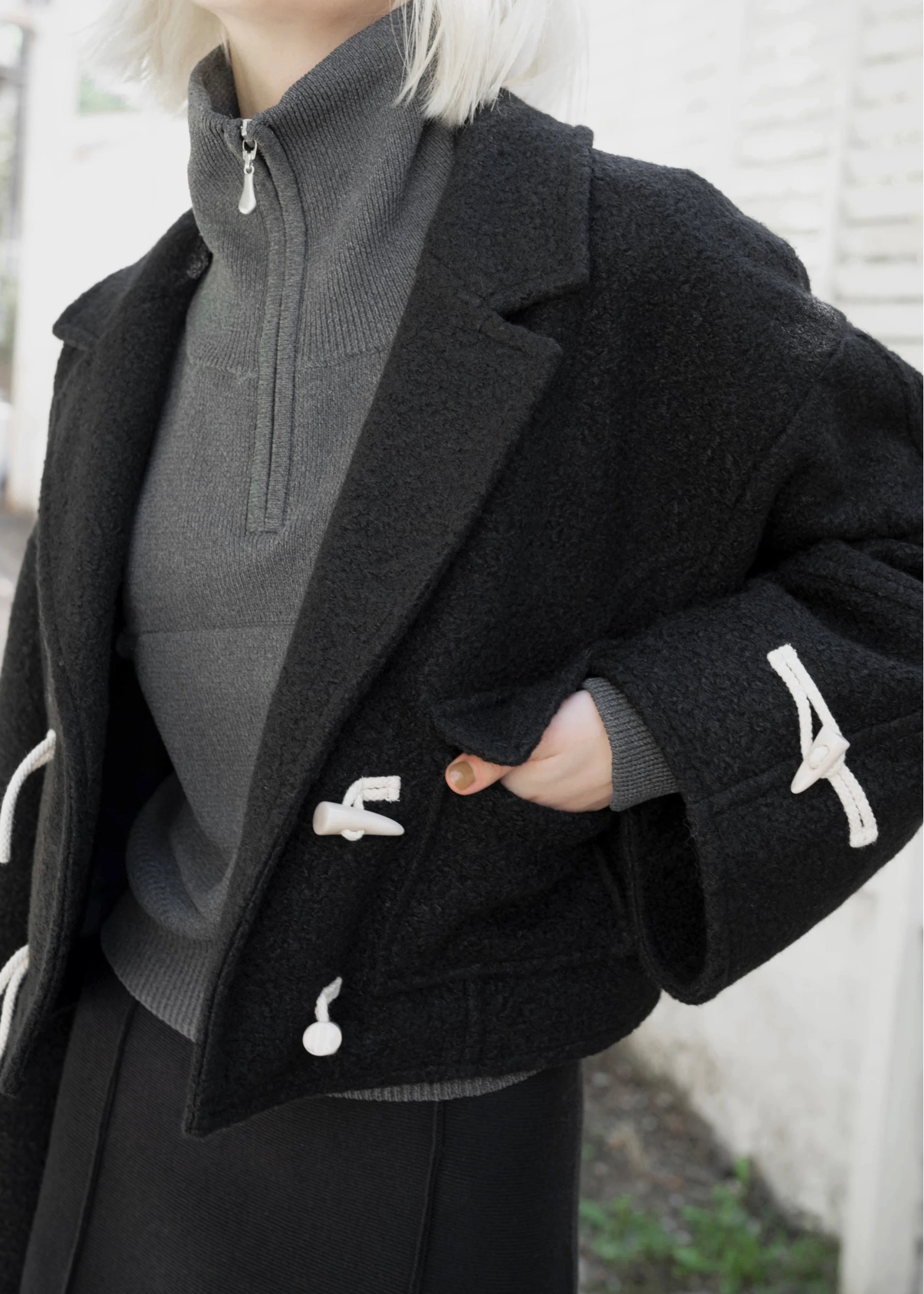 toggle construct sleeve JK/coat