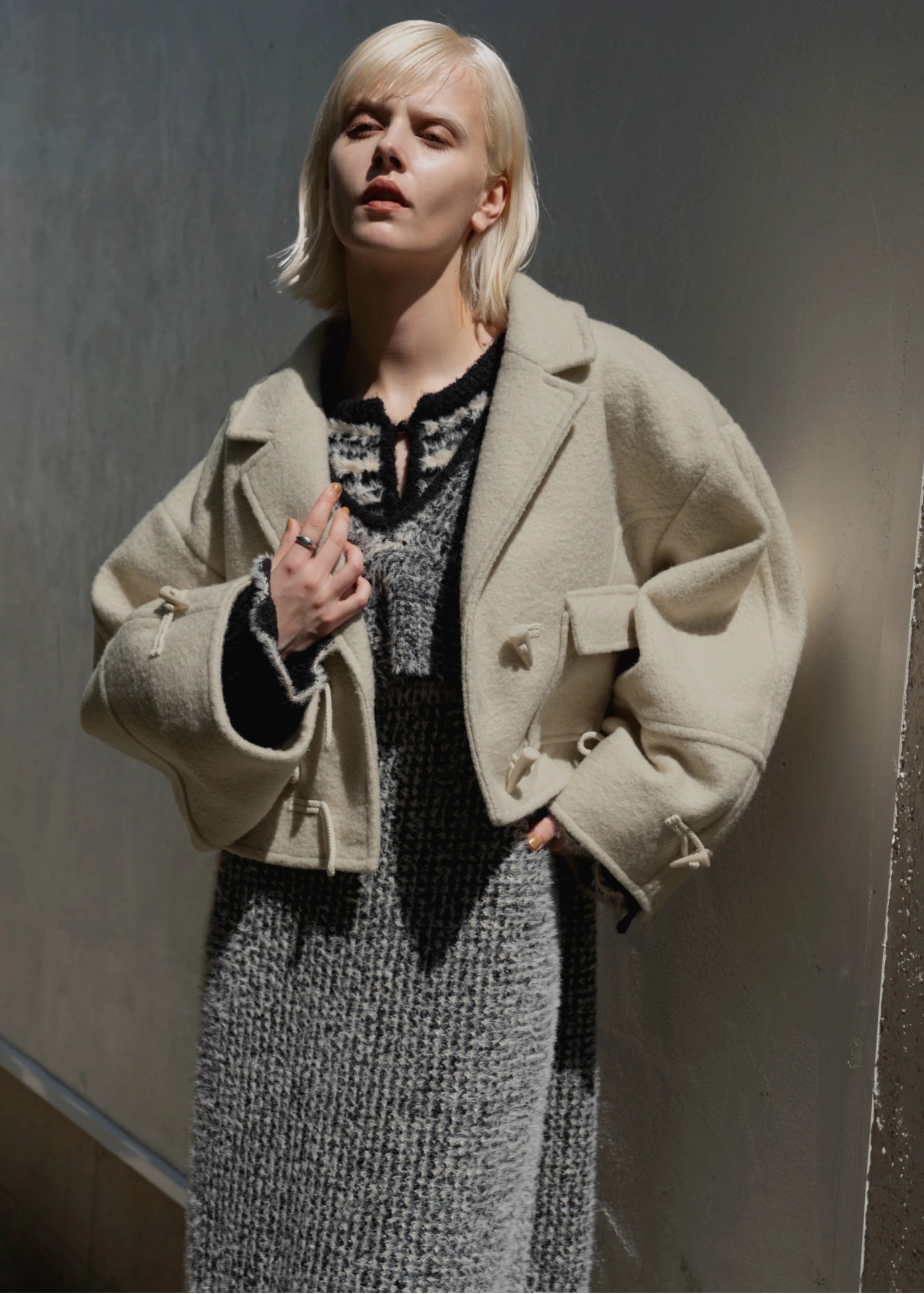 toggle construct sleeve JK/coat