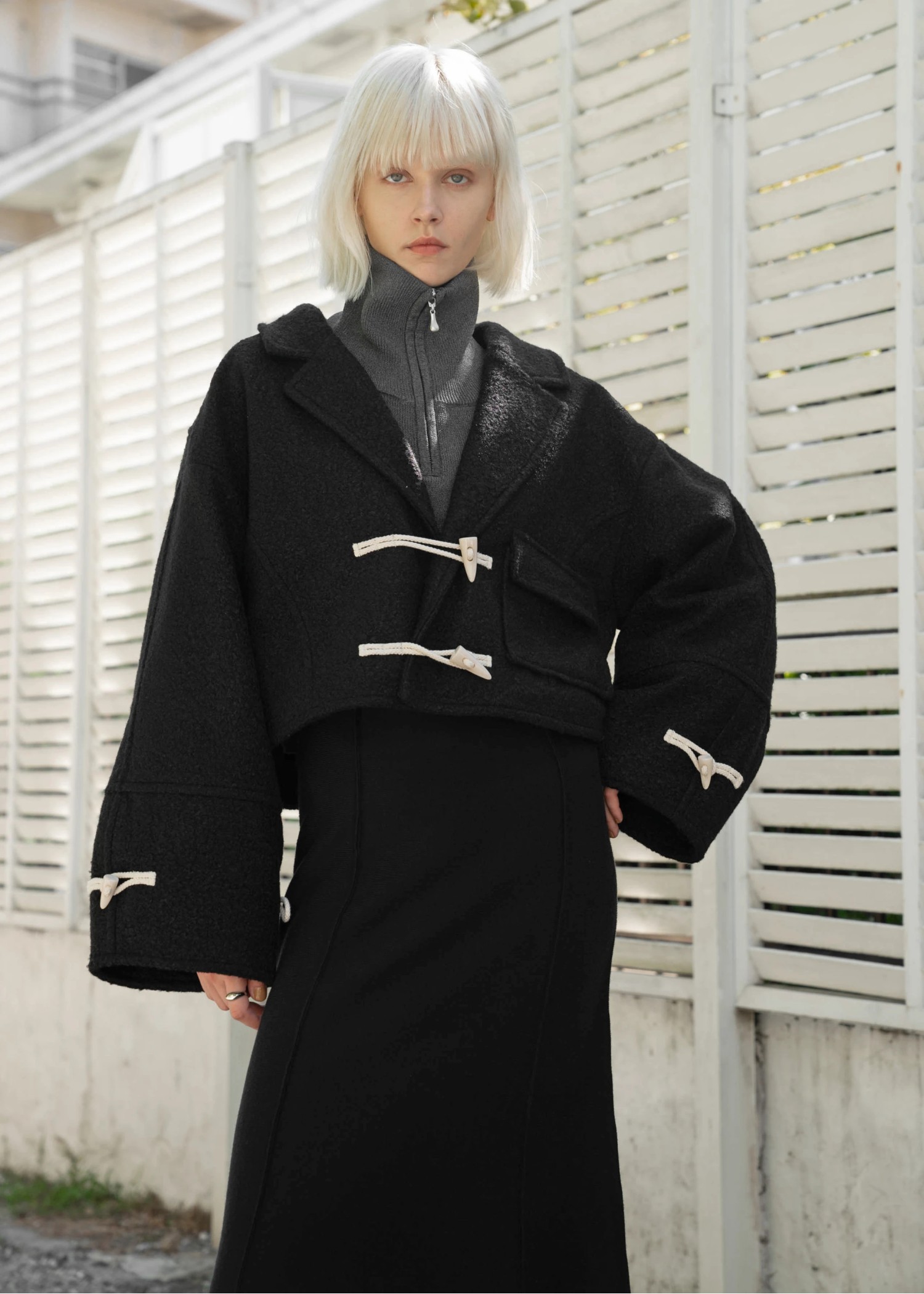 toggle construct sleeve JK/coat