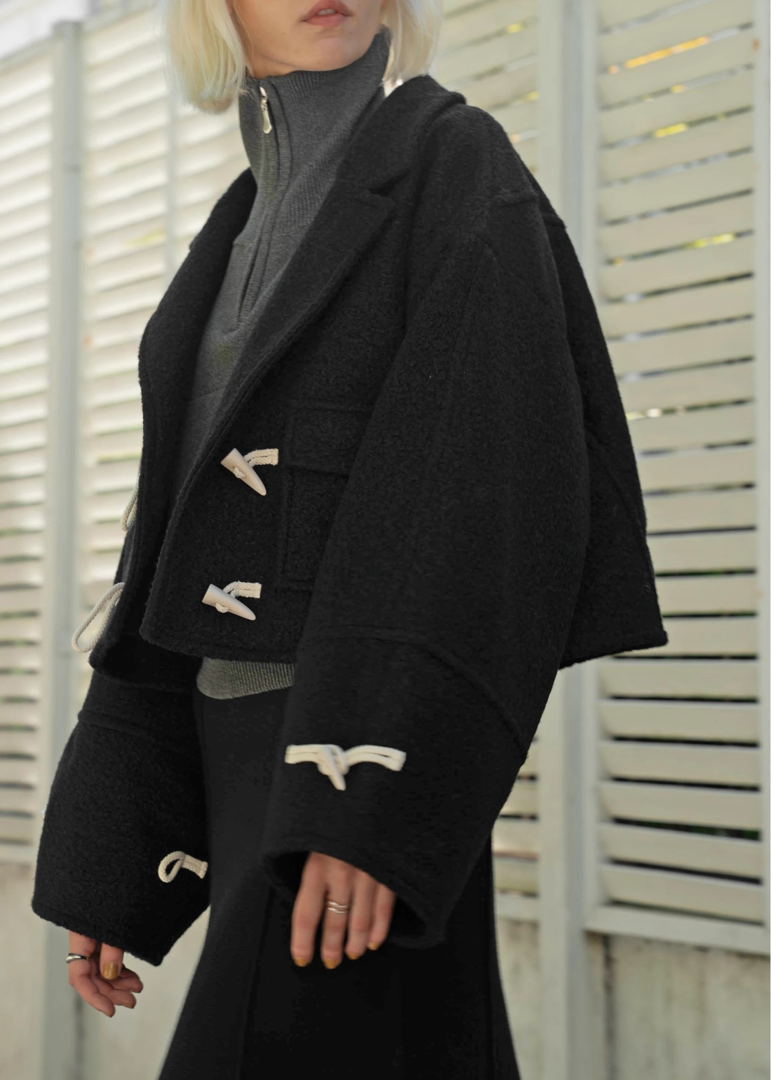 toggle construct sleeve JK/coat