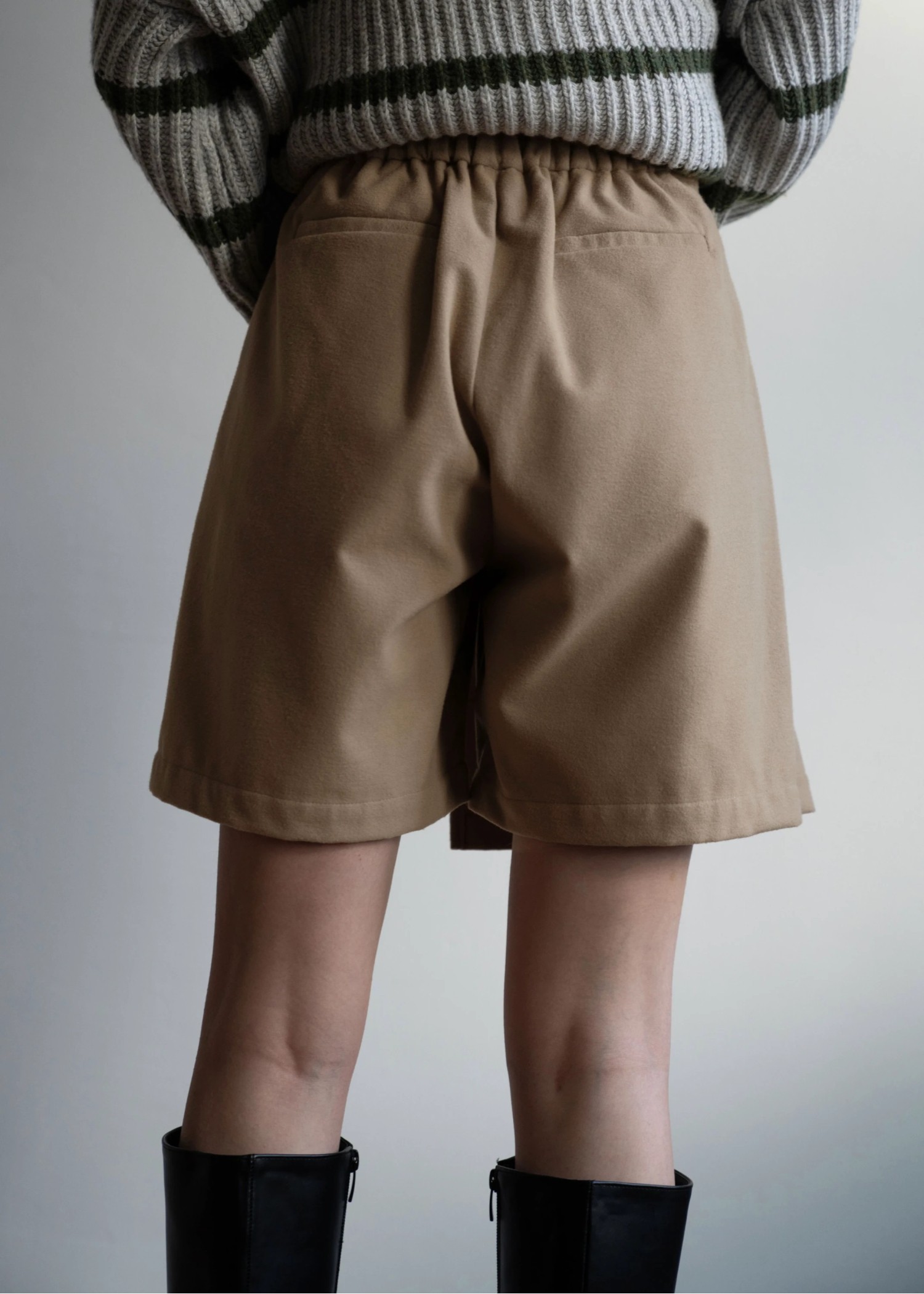 wrap pleats flannel skirt S/PT