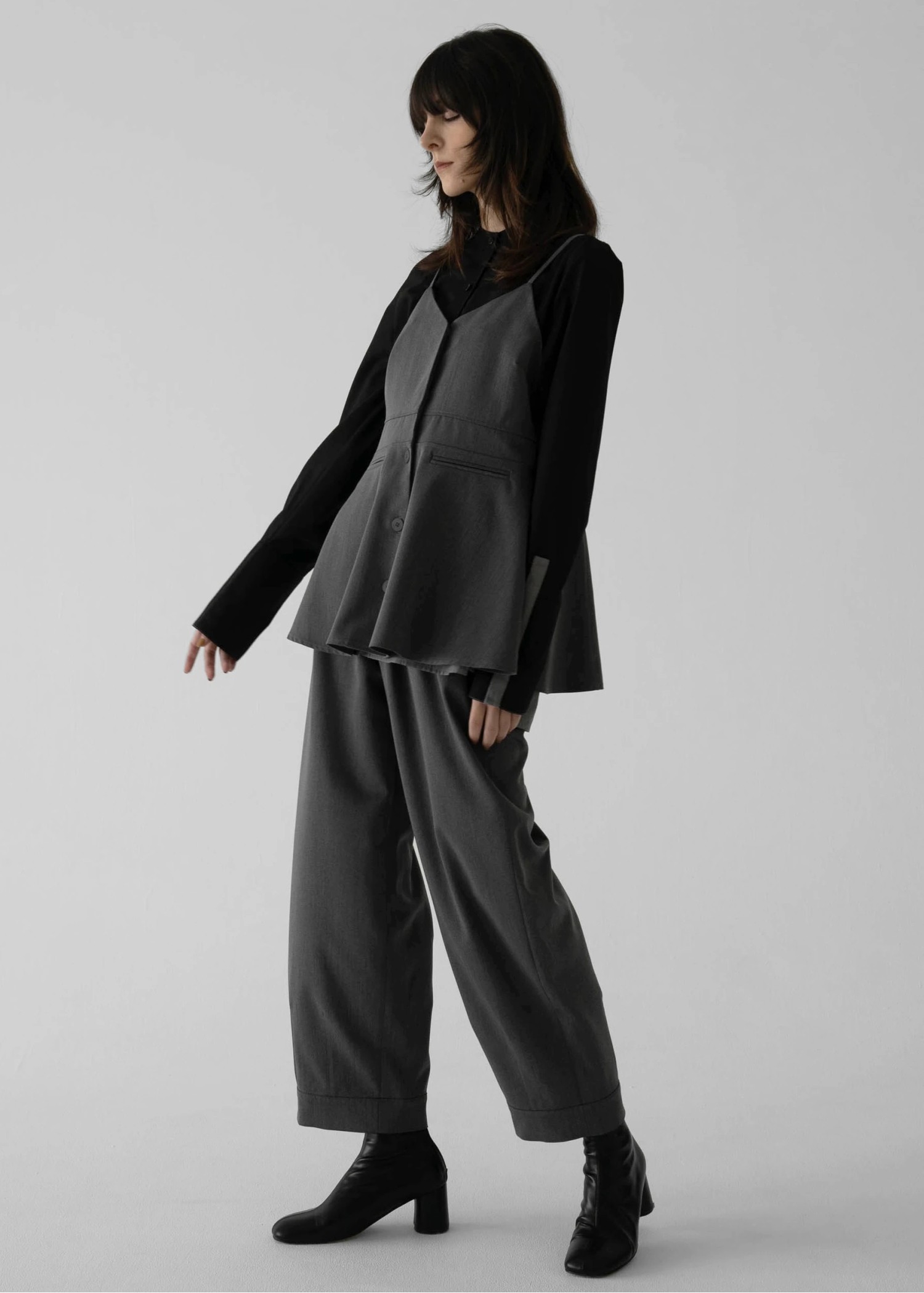 waist tuck asymmetry pocket cocoon PT