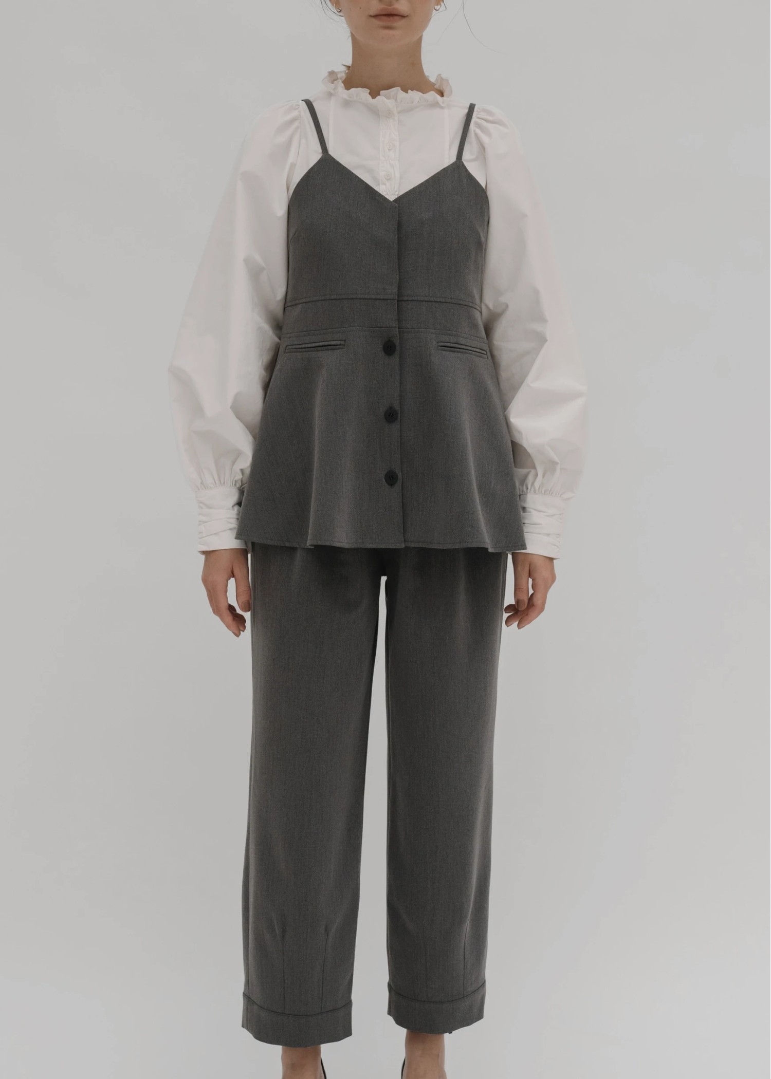 waist tuck asymmetry pocket cocoon PT