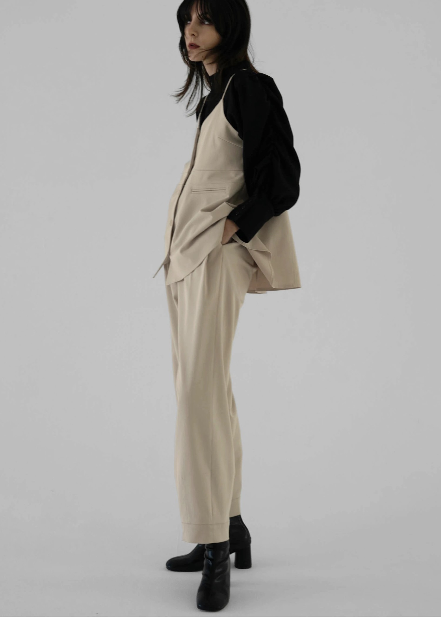 waist tuck asymmetry pocket cocoon PT