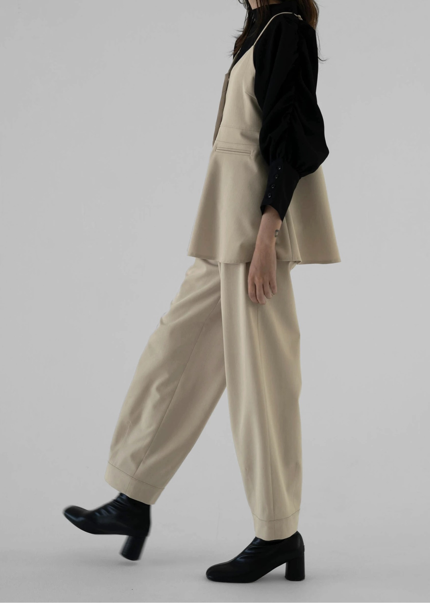 waist tuck asymmetry pocket cocoon PT