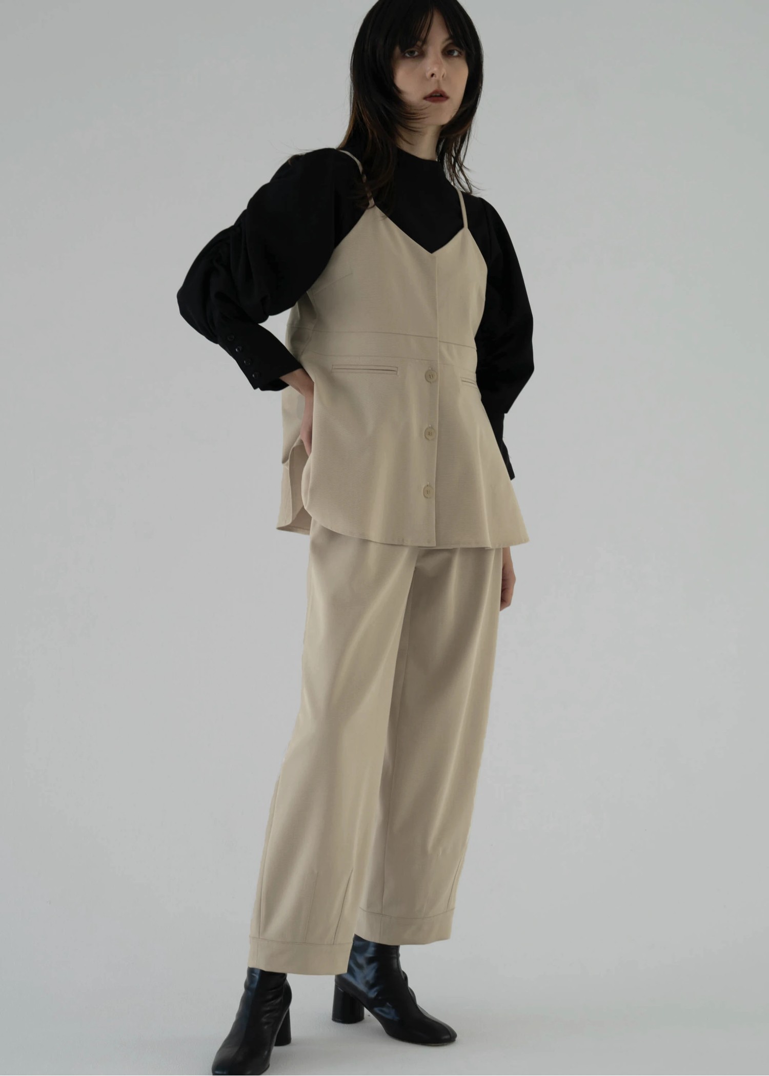 waist tuck asymmetry pocket cocoon PT