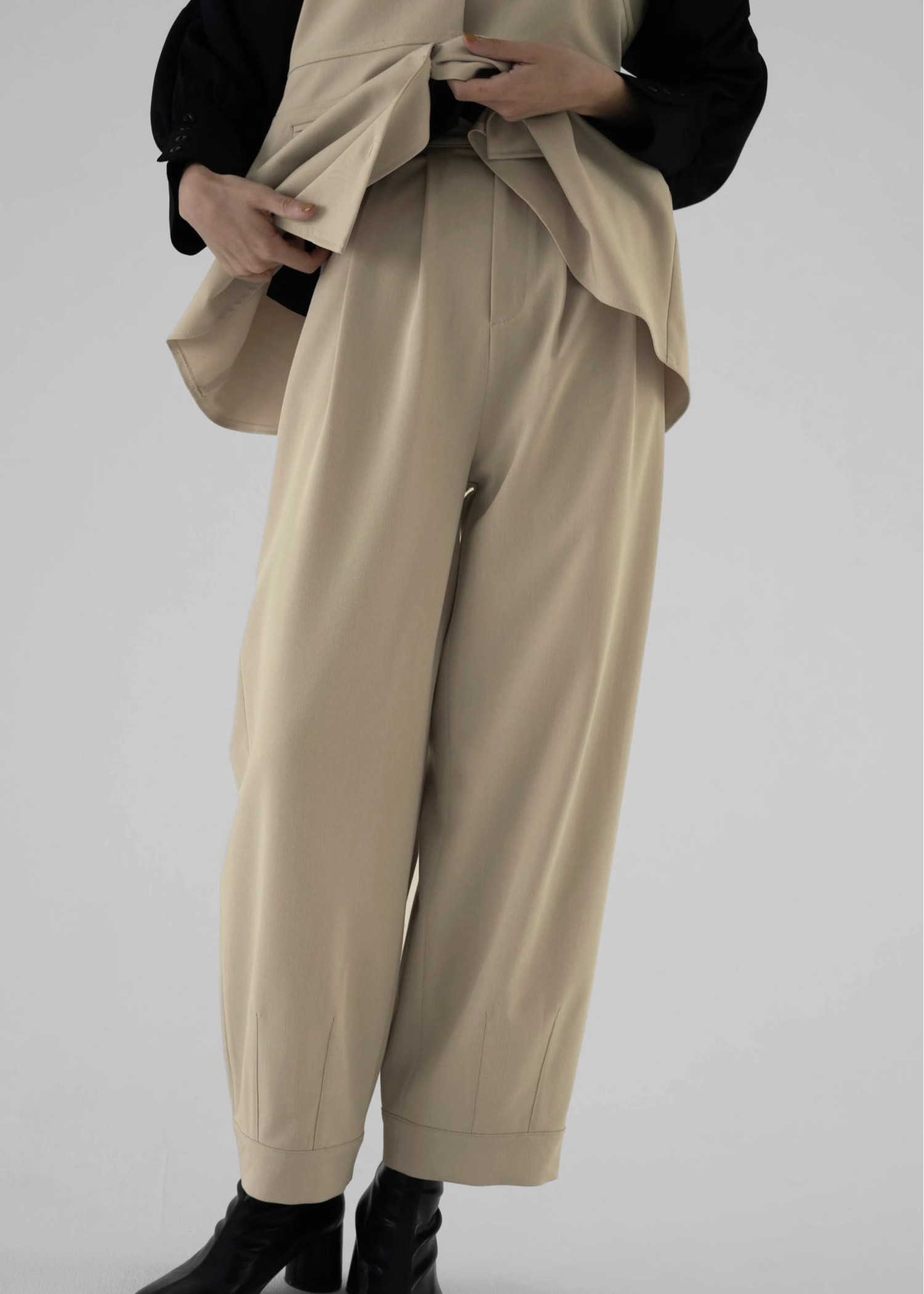 waist tuck asymmetry pocket cocoon PT