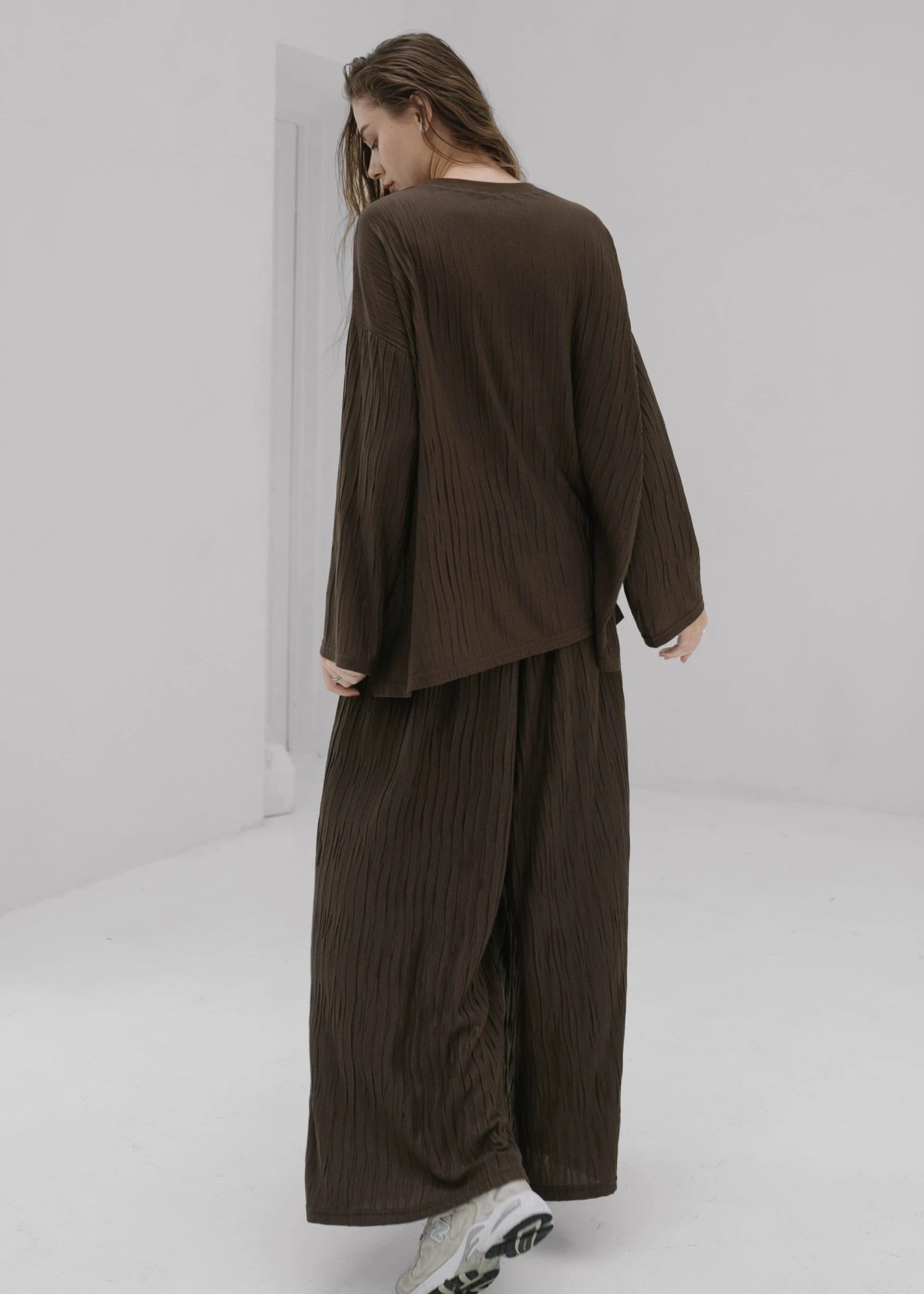 cut pleats wide flare PT