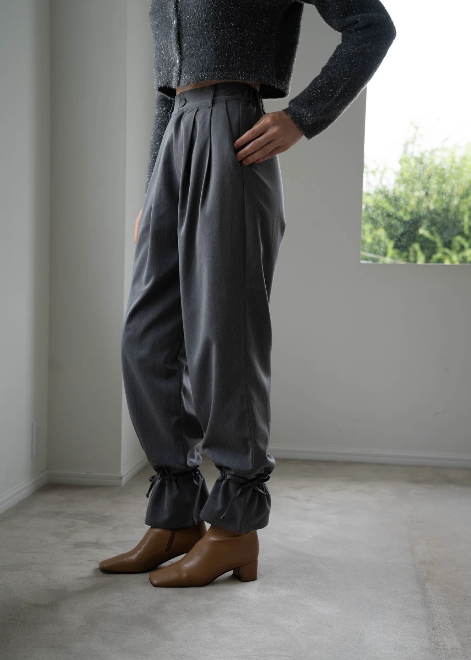 hem drawstring ribbon tuck PT