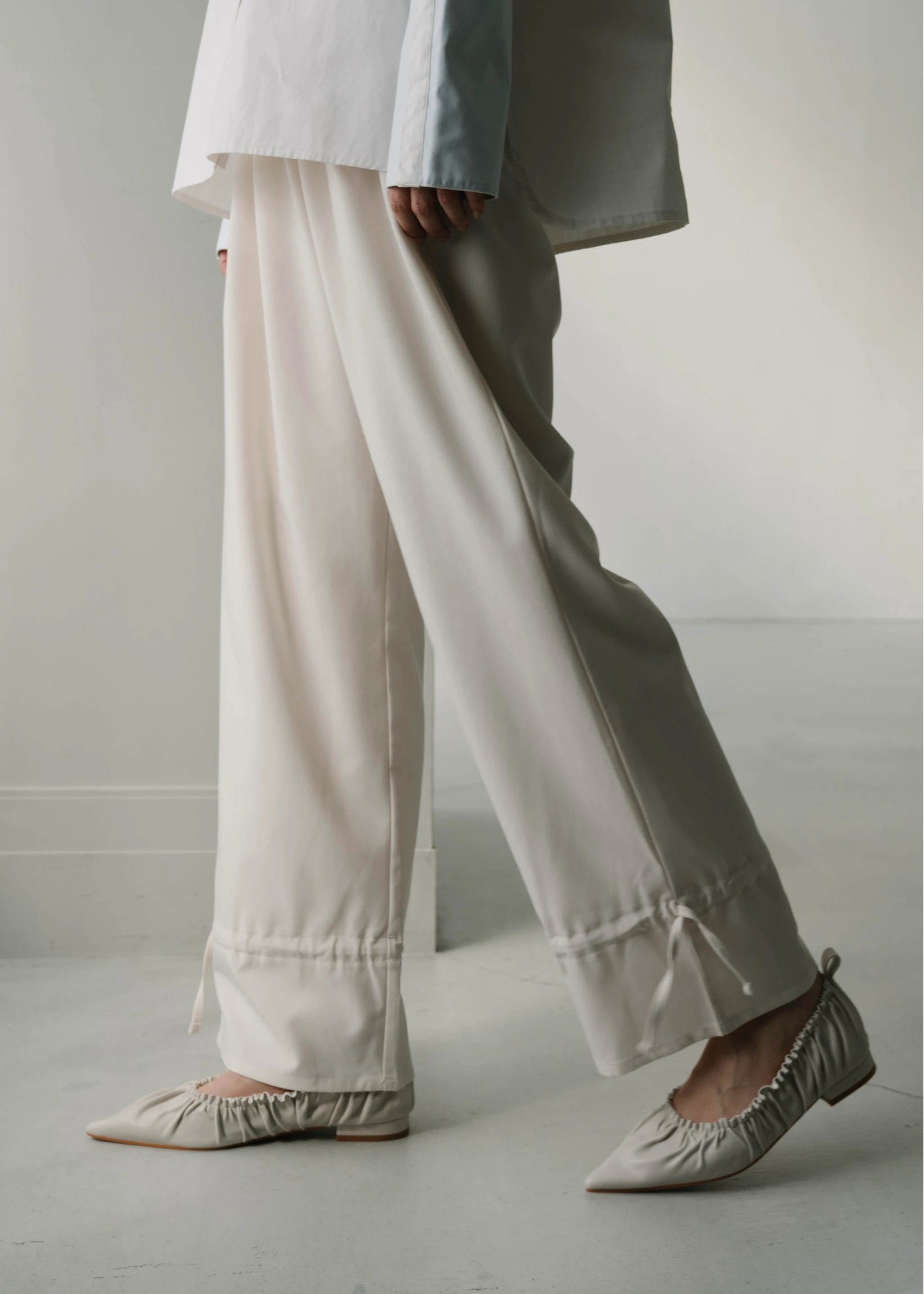 hem drawstring ribbon tuck PT