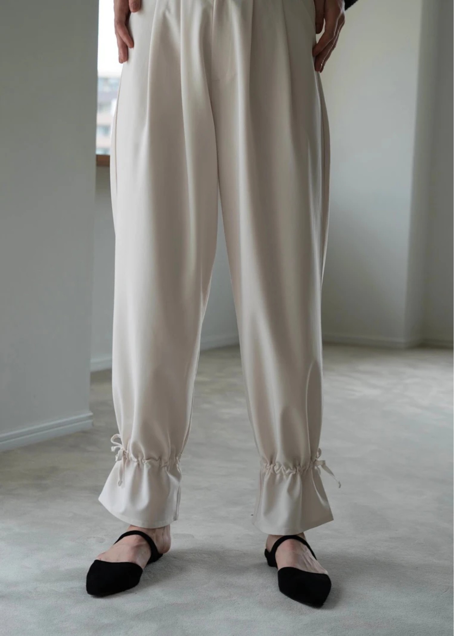 hem drawstring ribbon tuck PT