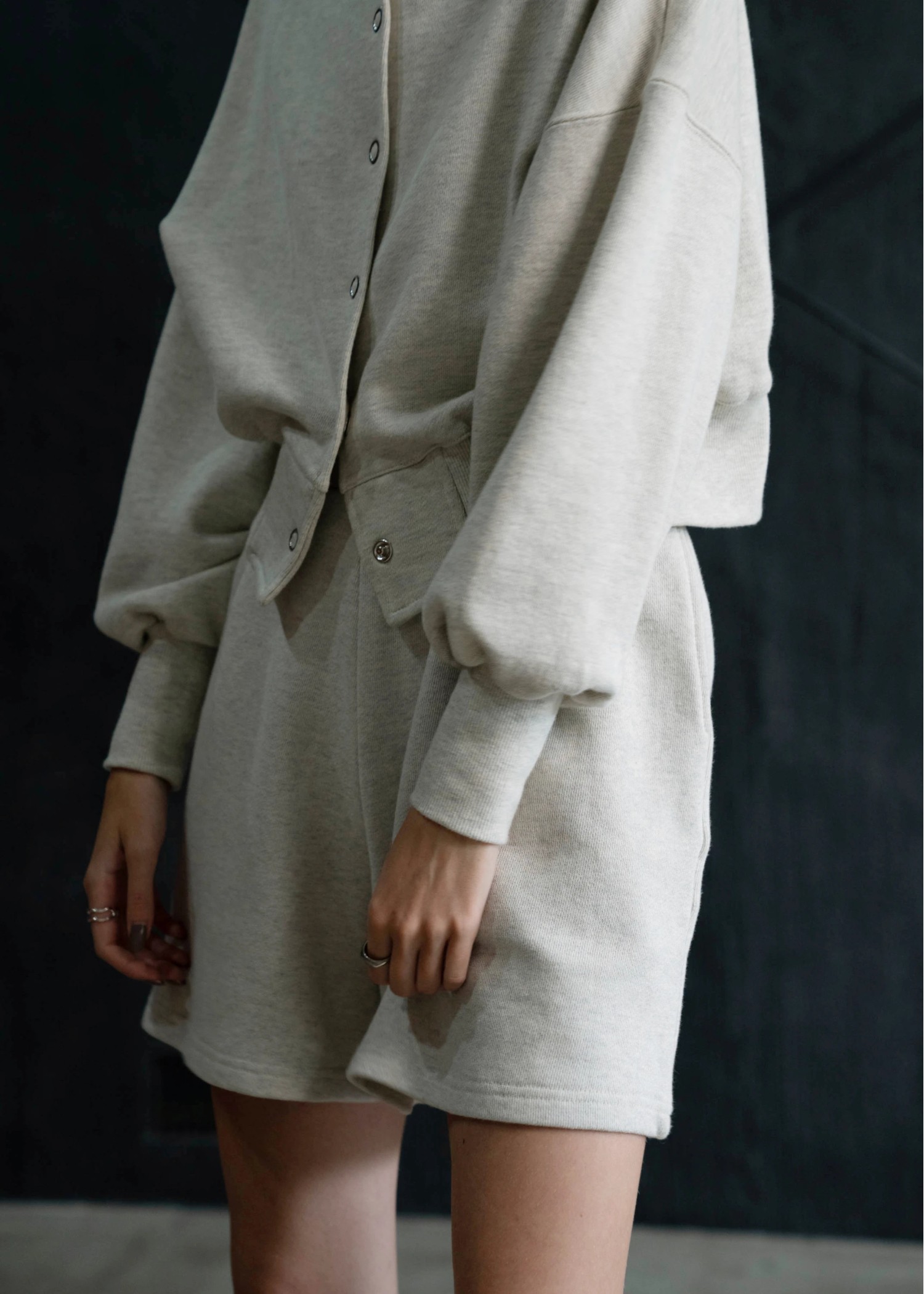 front tuck relax sweat short PT