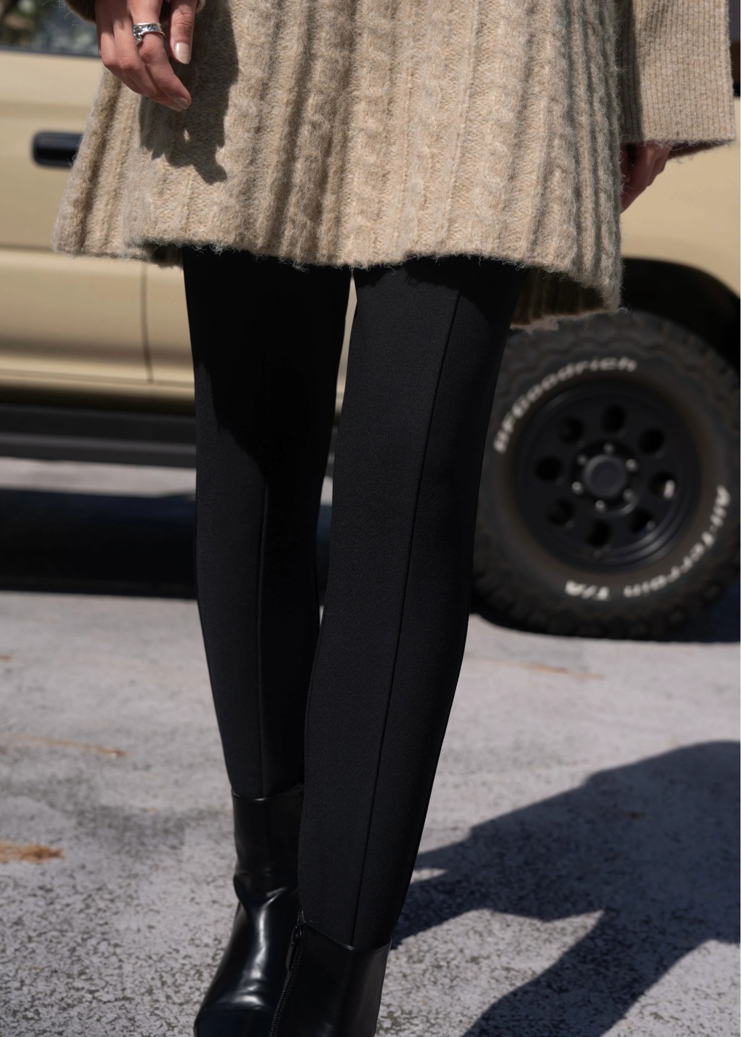 raised back stirrup leggings