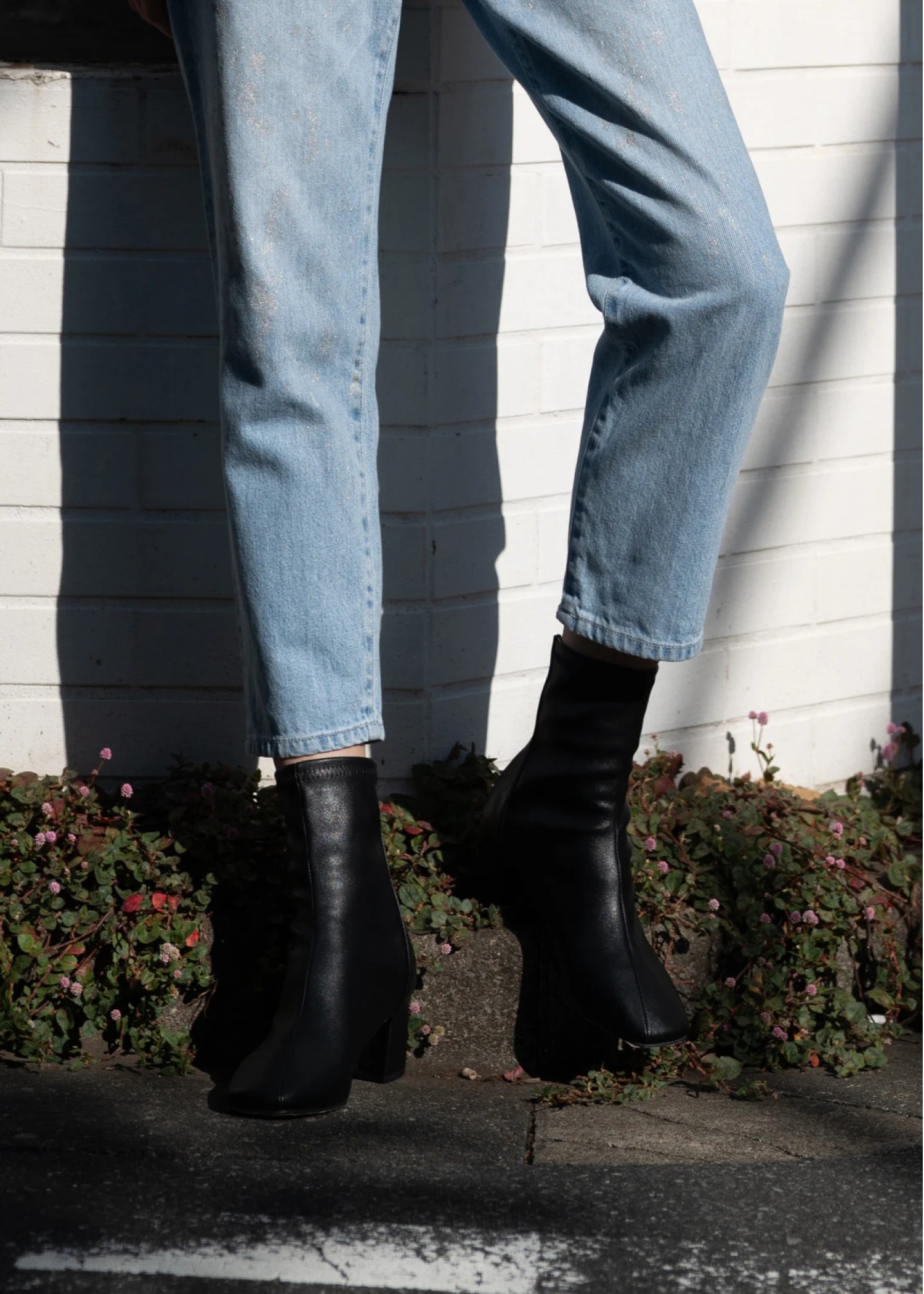 front curve stitch boots