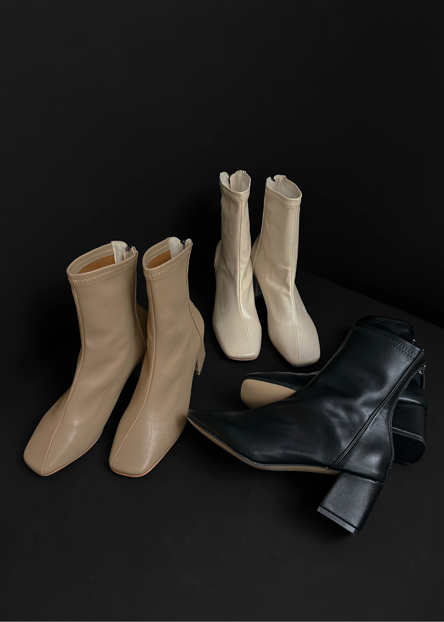 front curve stitch boots