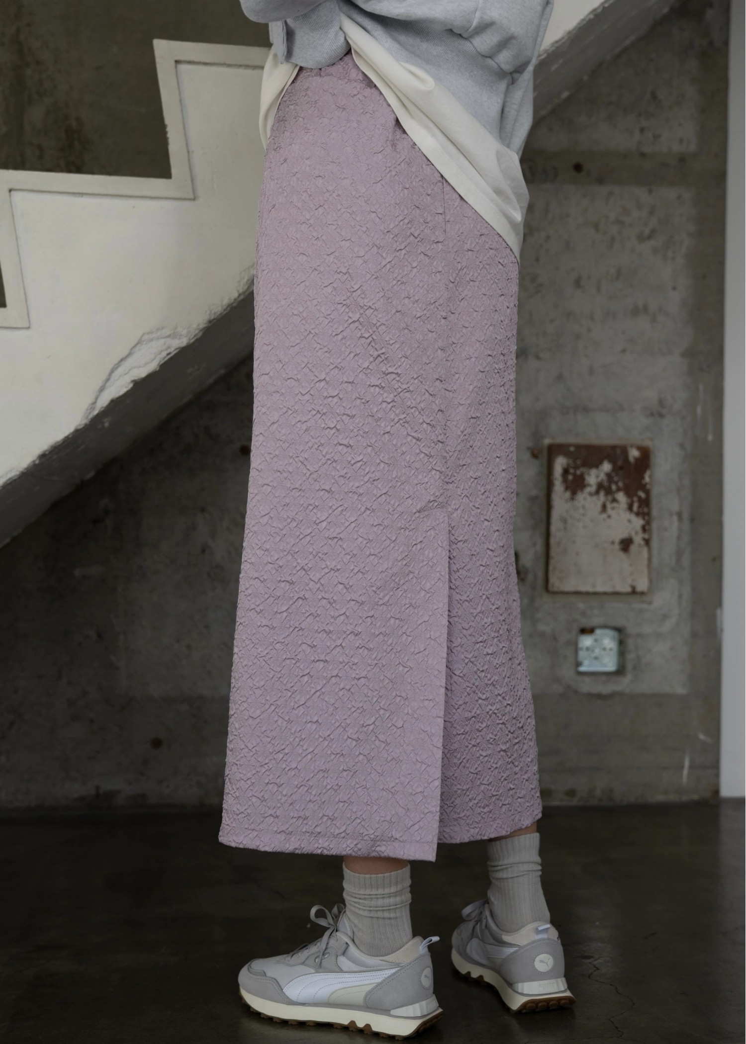 back slit jacquard tight SK