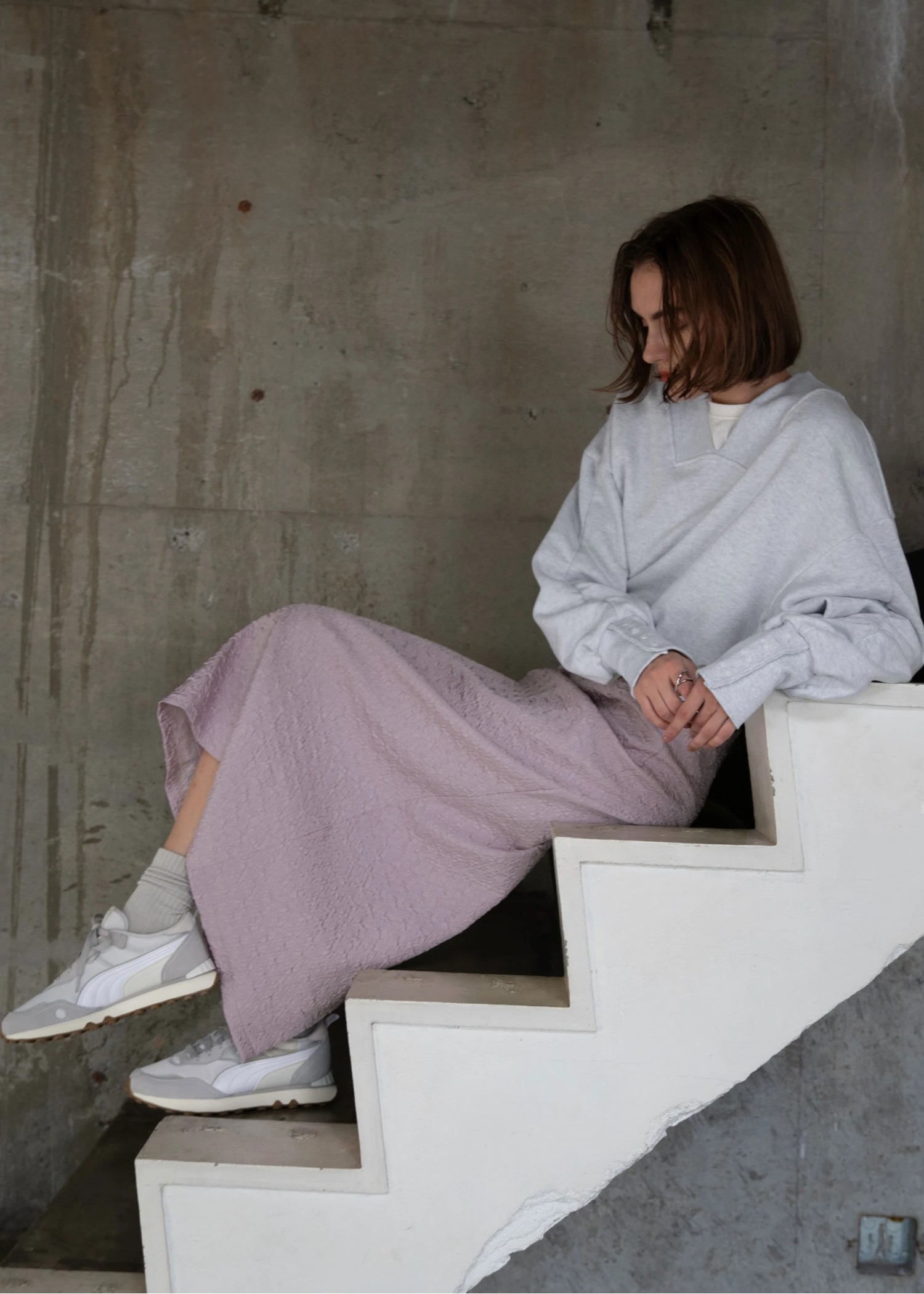 back slit jacquard tight SK