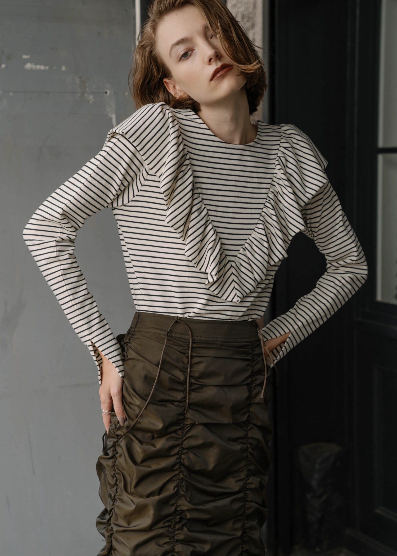 frill border cut and sew tops