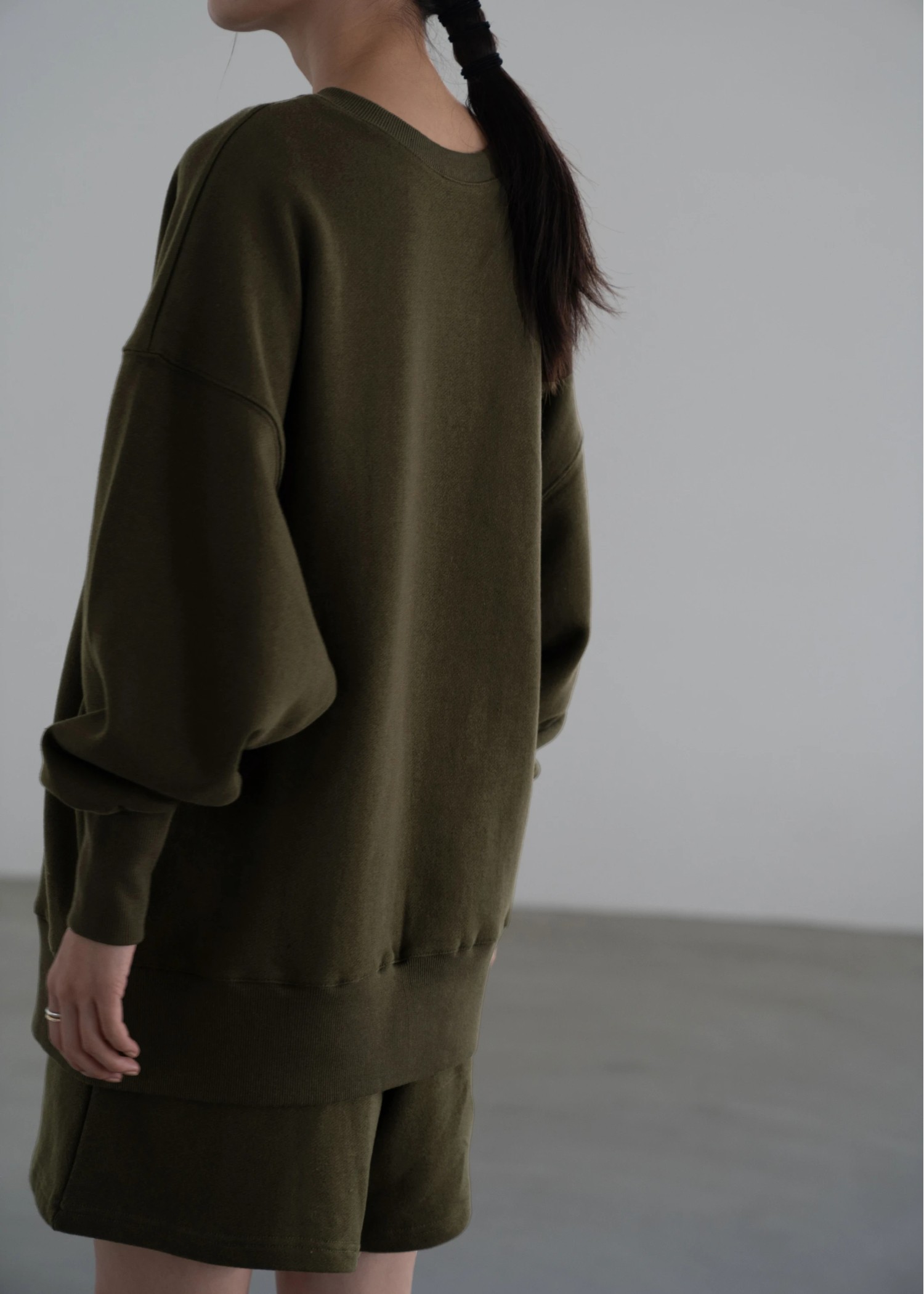 ring button long 3way sweat