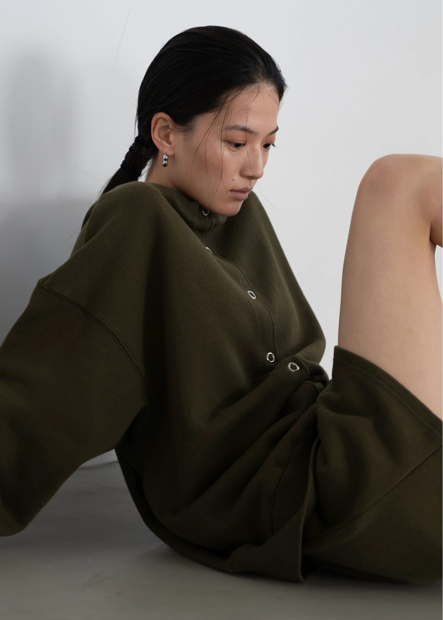 ring button long 3way sweat