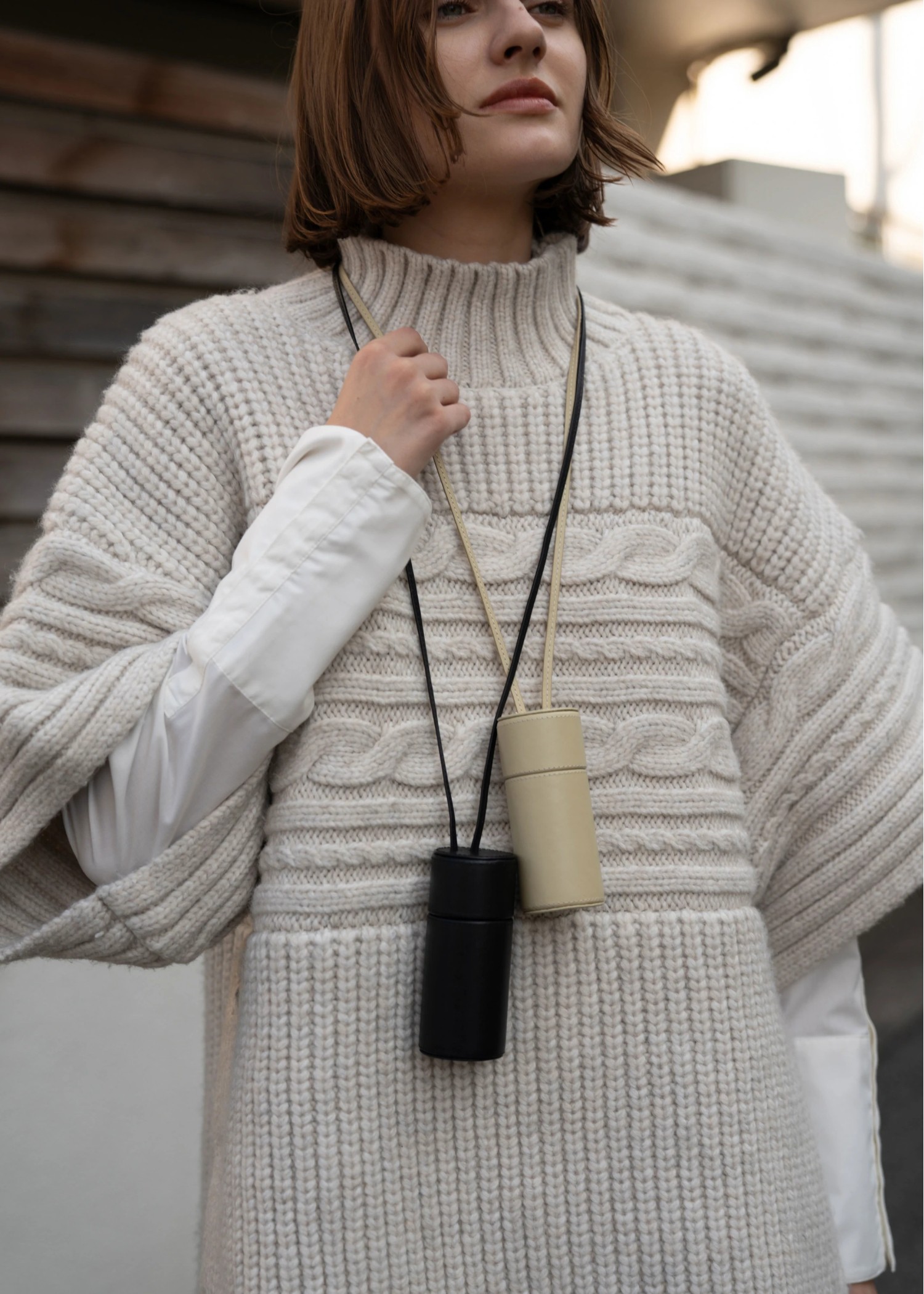 real leather lip shoulder case