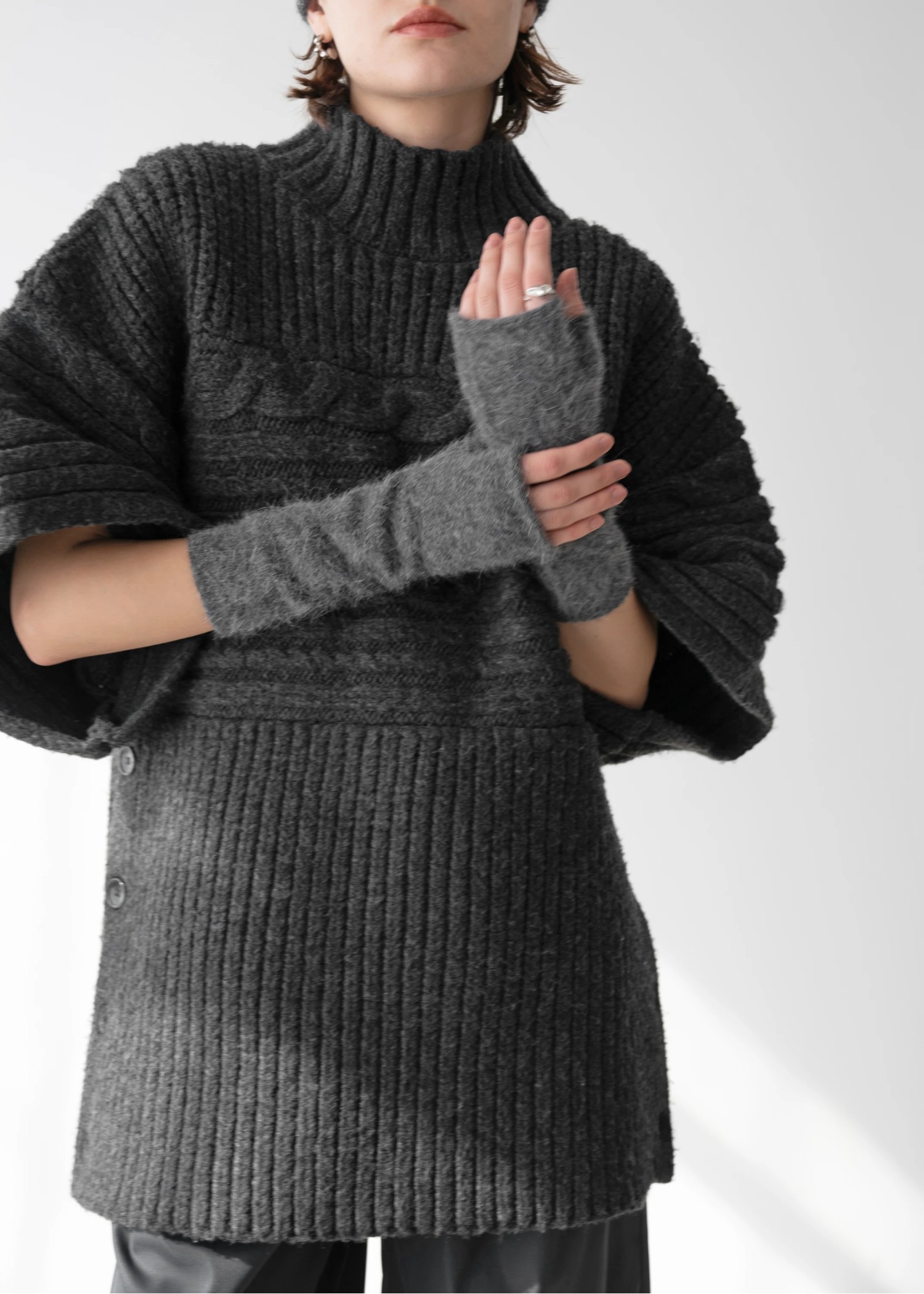 angora arm warmer