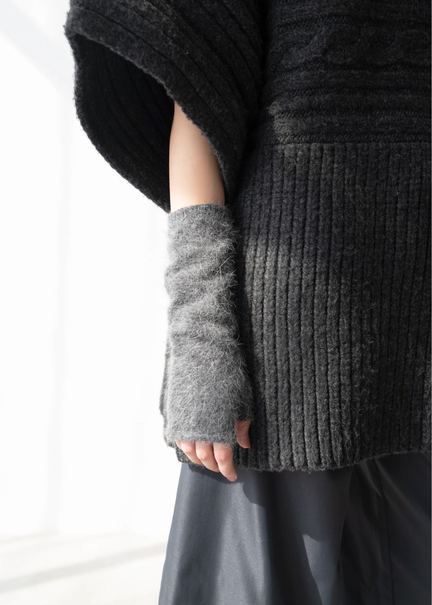 angora arm warmer