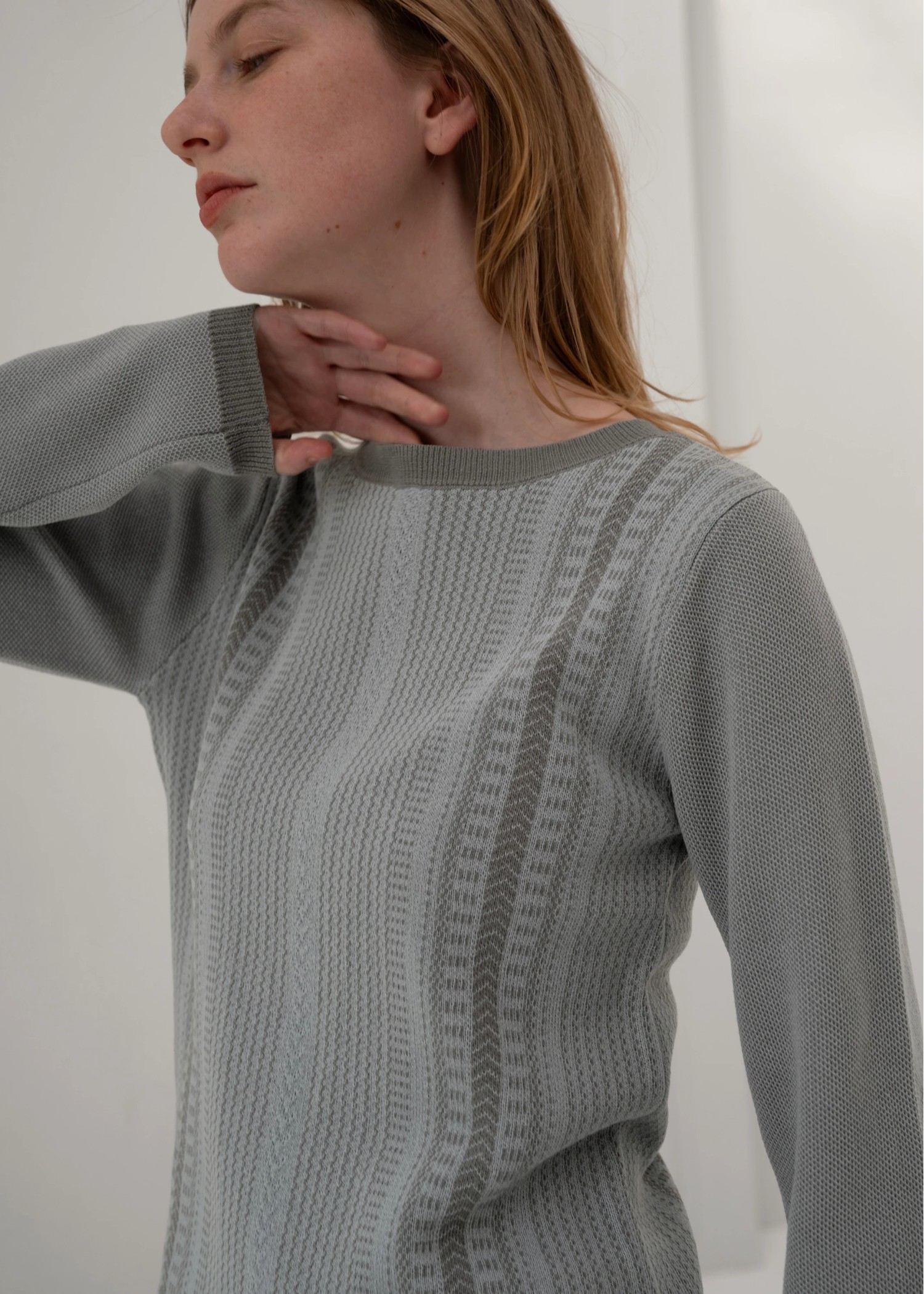 multi stripe jacquard knit