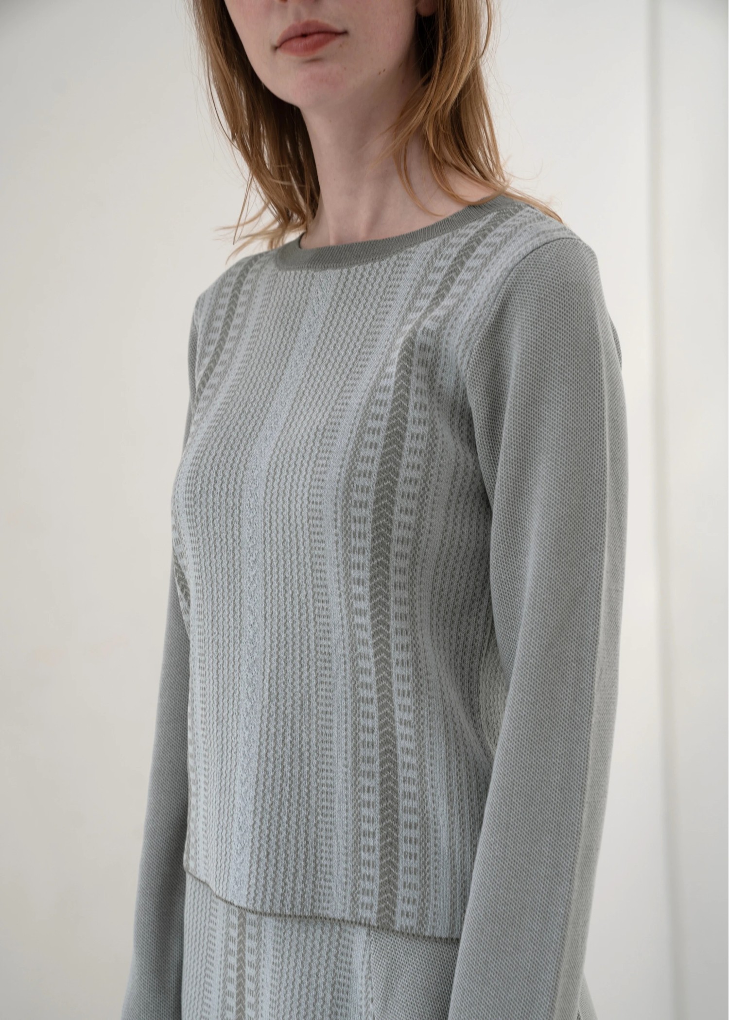 multi stripe jacquard knit