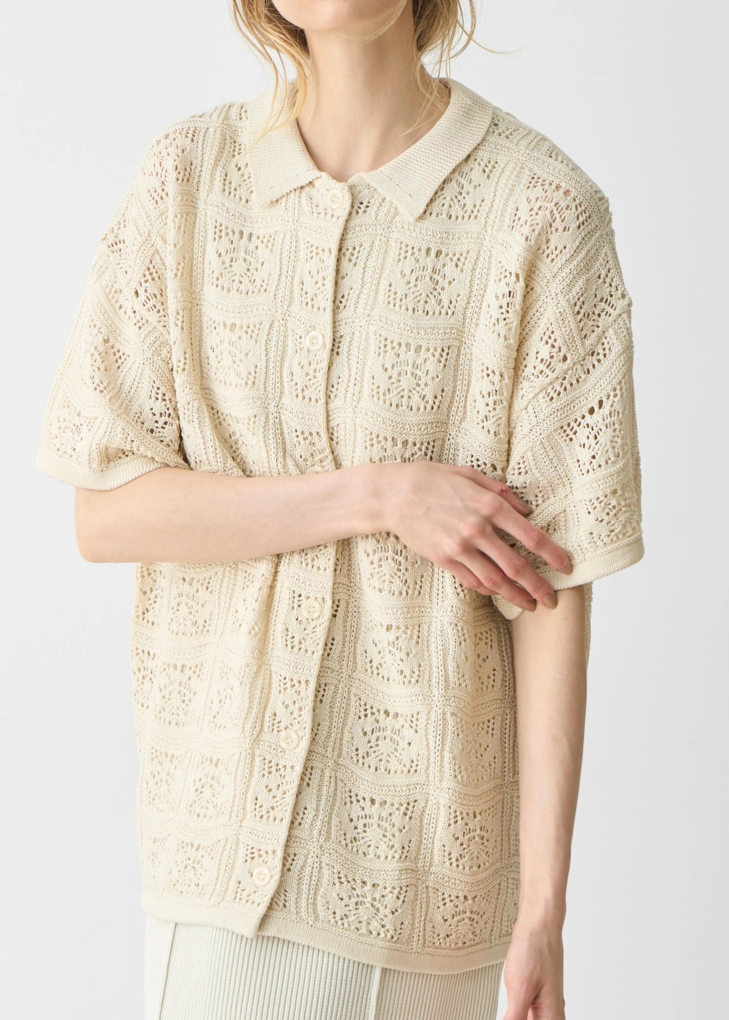 crochet shirt design half sleeve knit