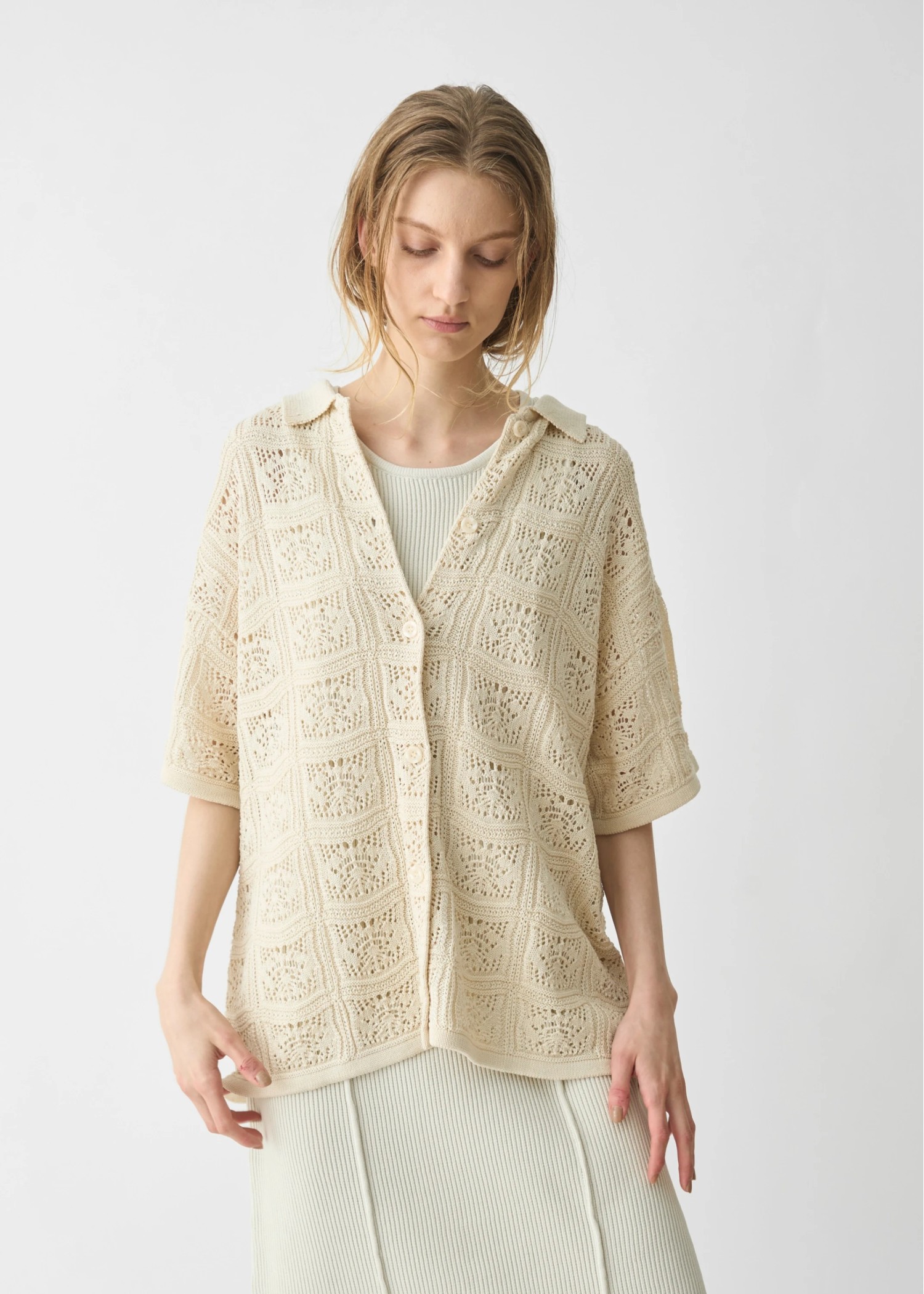 crochet shirt design half sleeve knit
