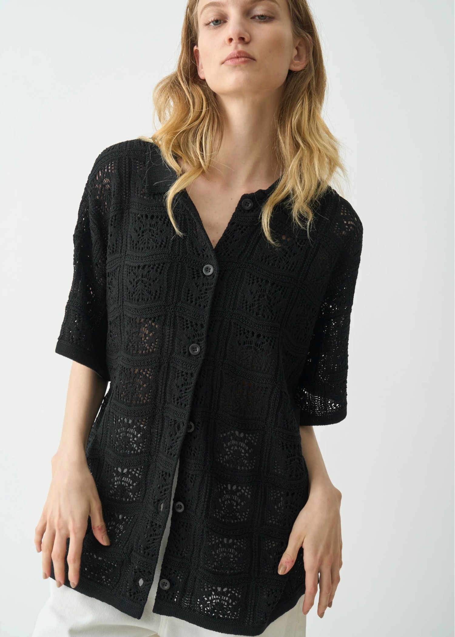 crochet shirt design half sleeve knit