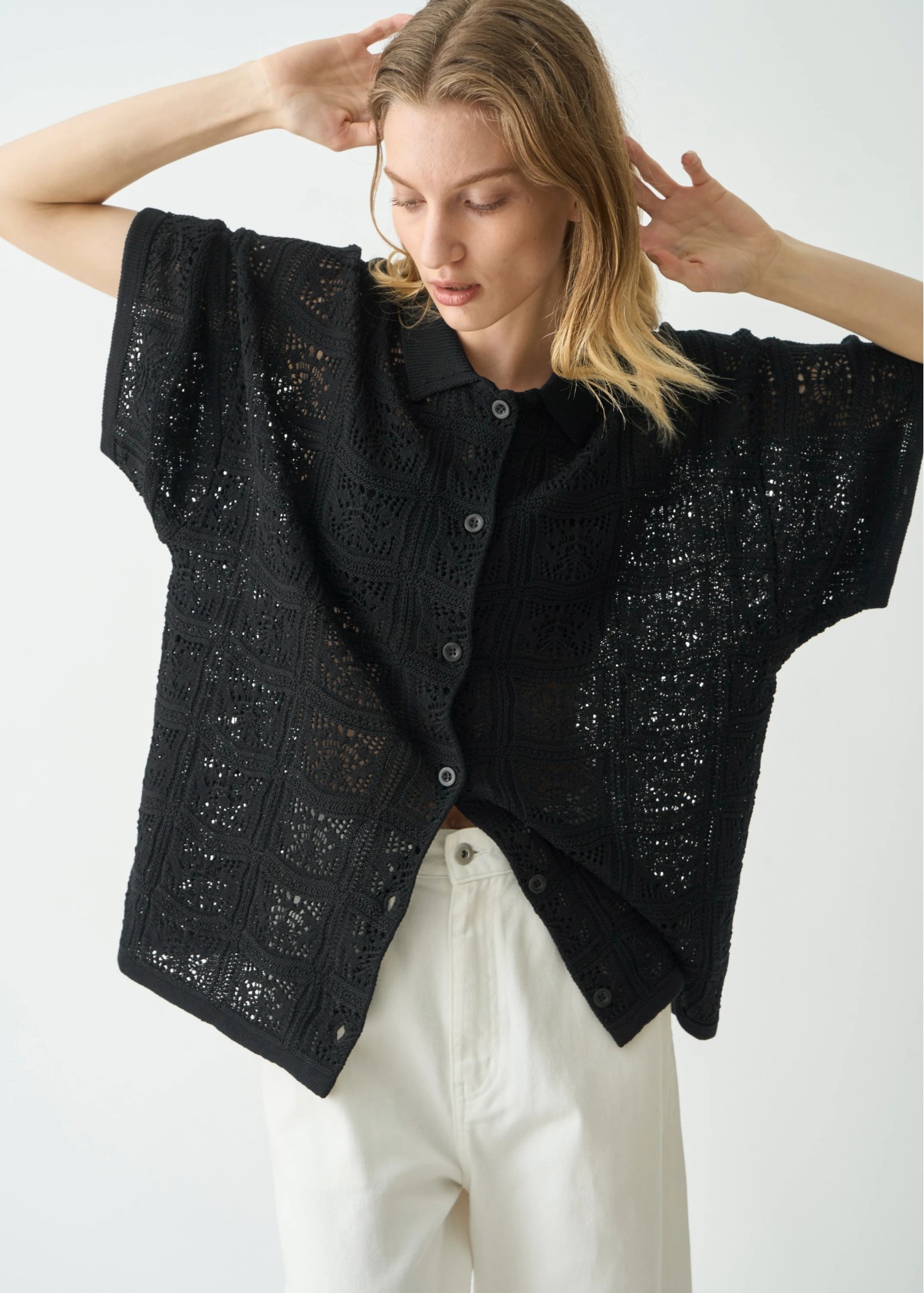 crochet shirt design half sleeve knit