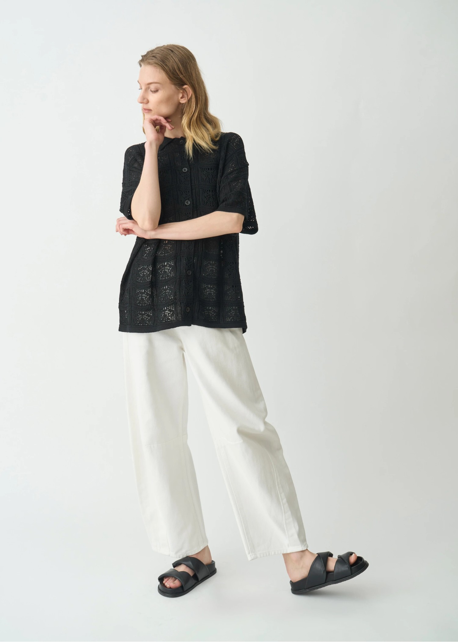 crochet shirt design half sleeve knit