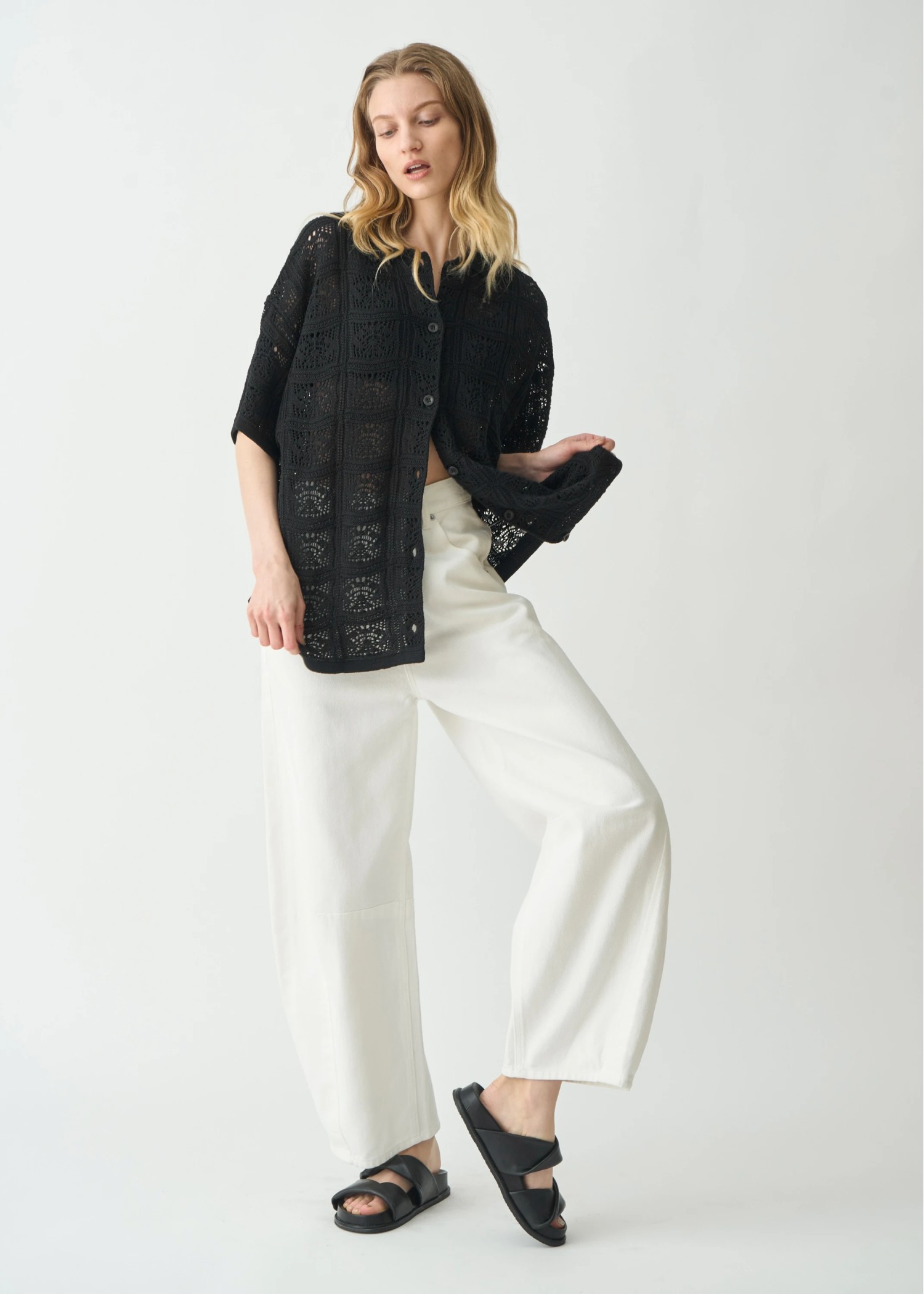 crochet shirt design half sleeve knit