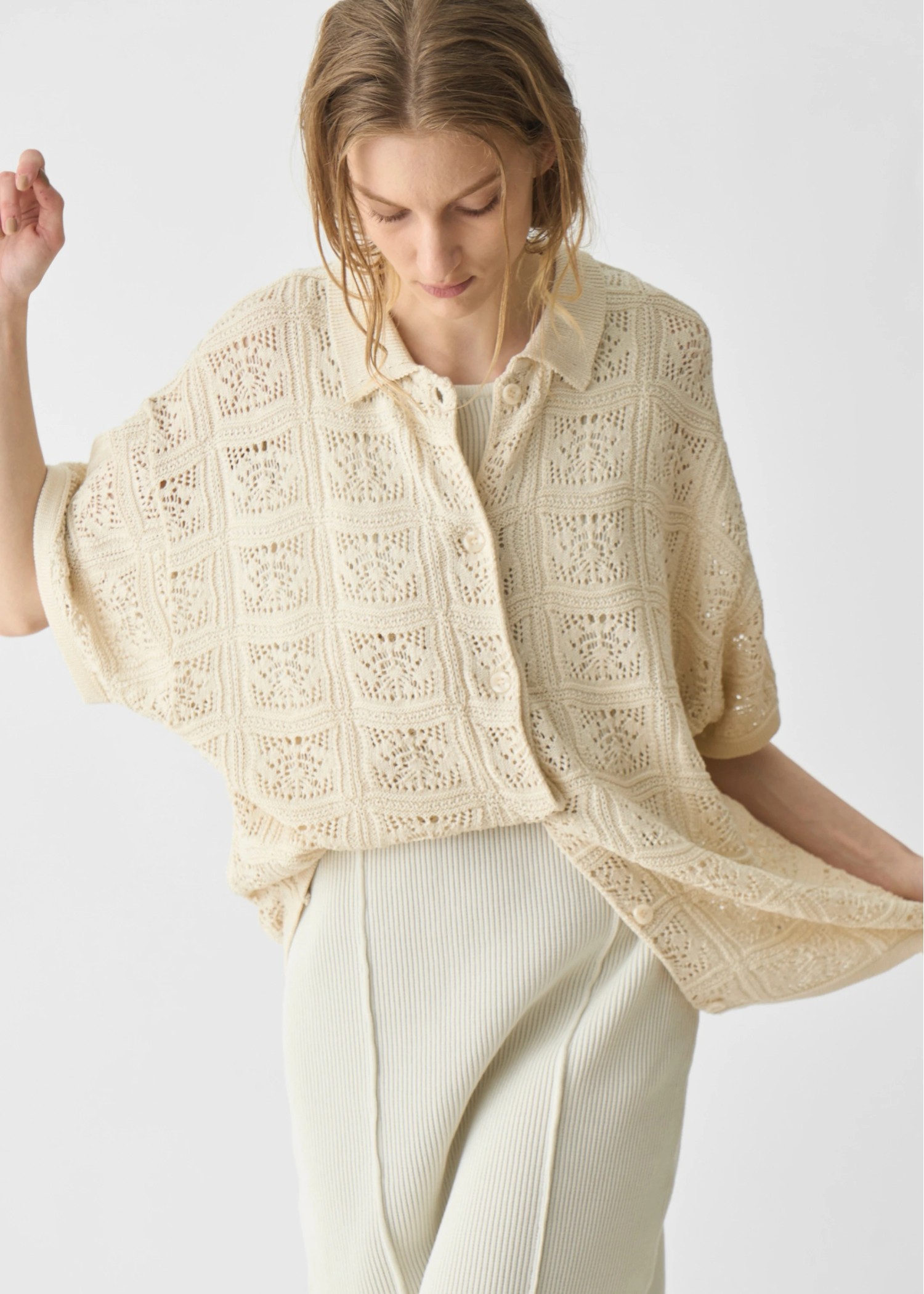 crochet shirt design half sleeve knit