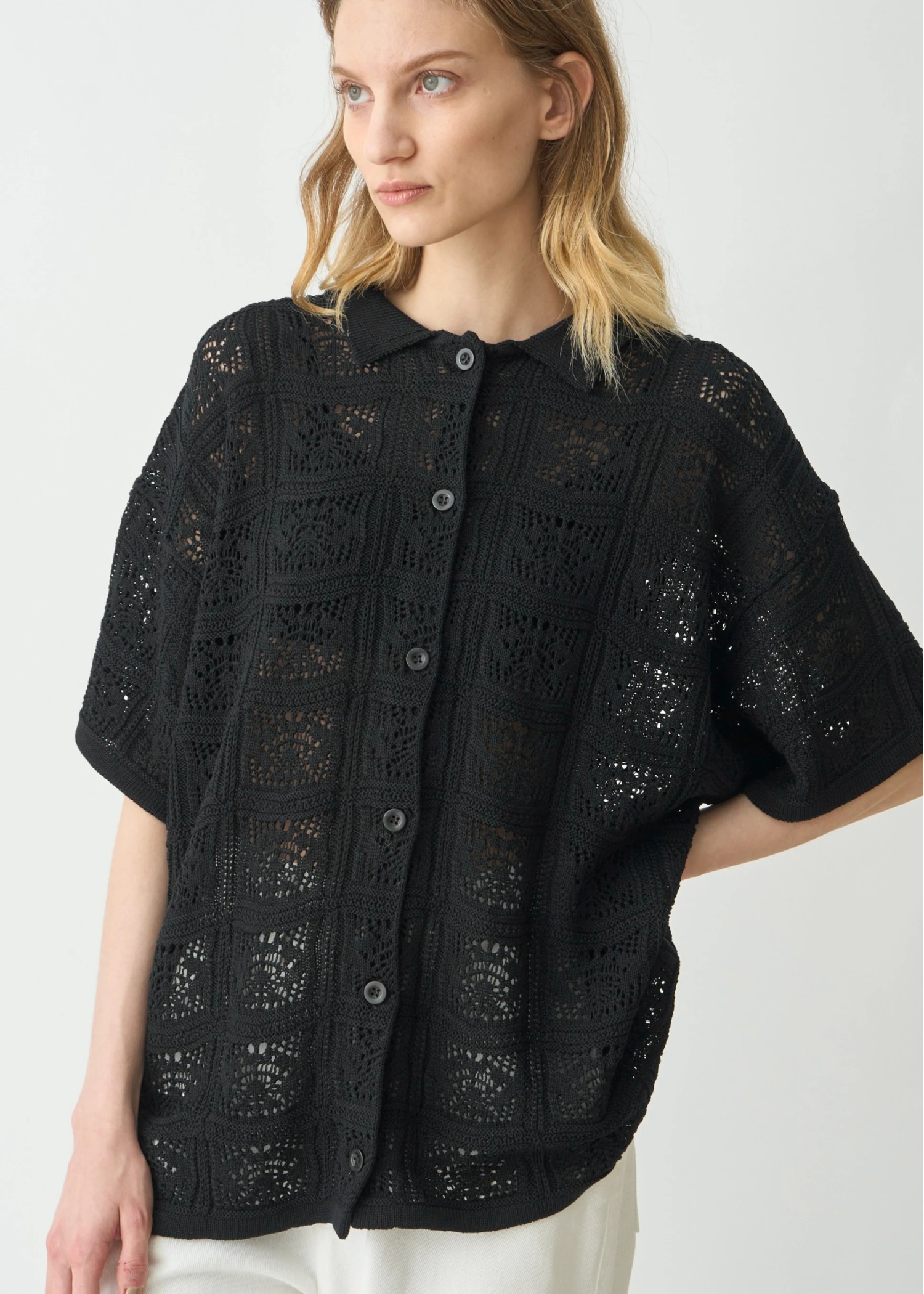 crochet shirt design half sleeve knit