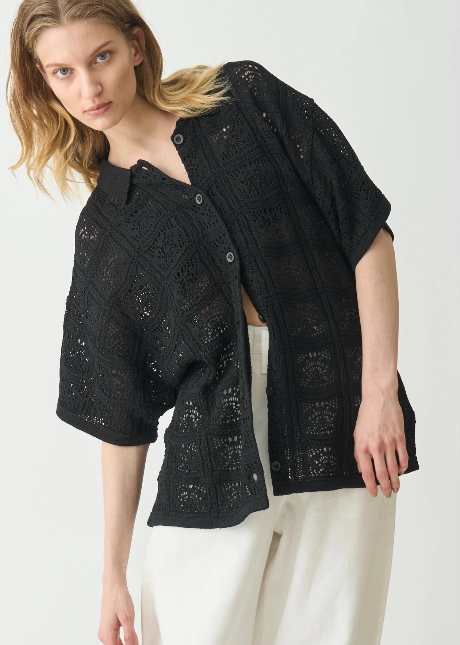 crochet shirt design half sleeve knit