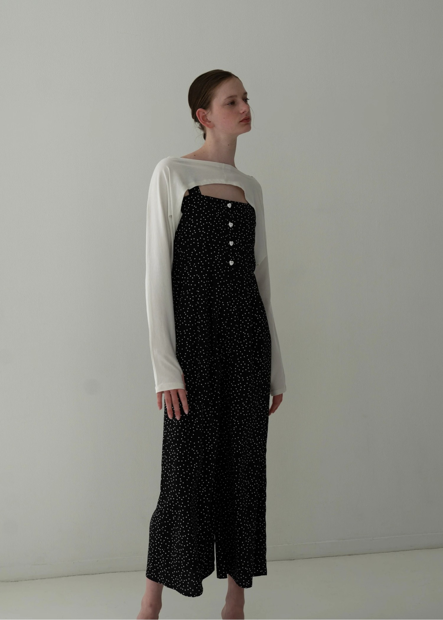 random dot heart button all-in-one