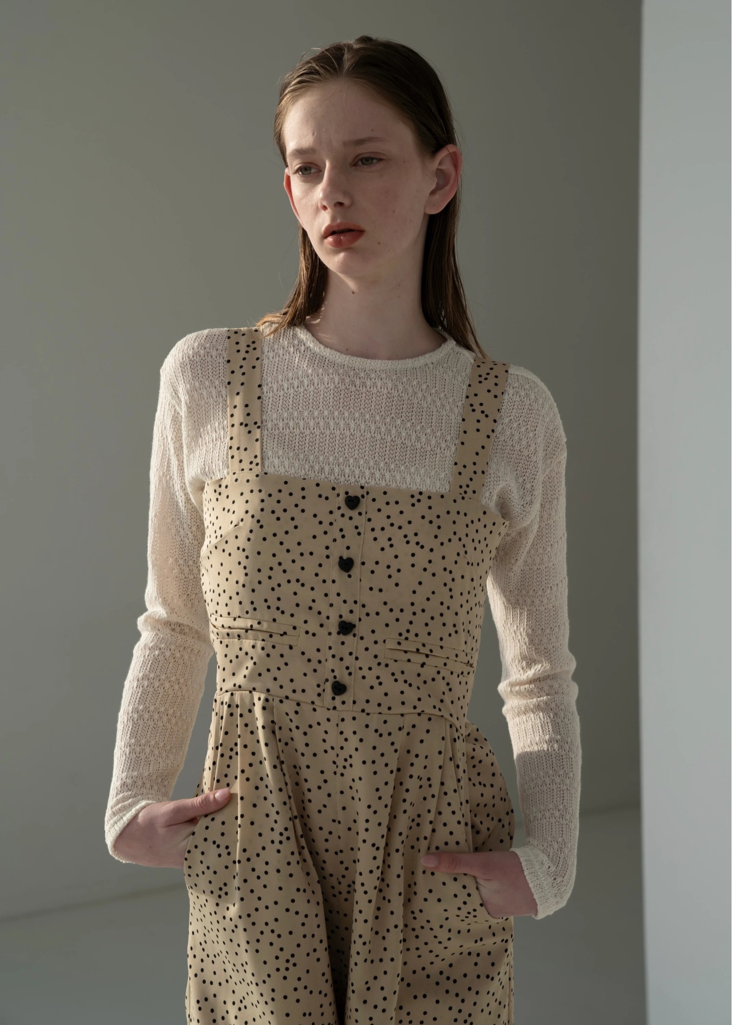 random dot heart button all-in-one