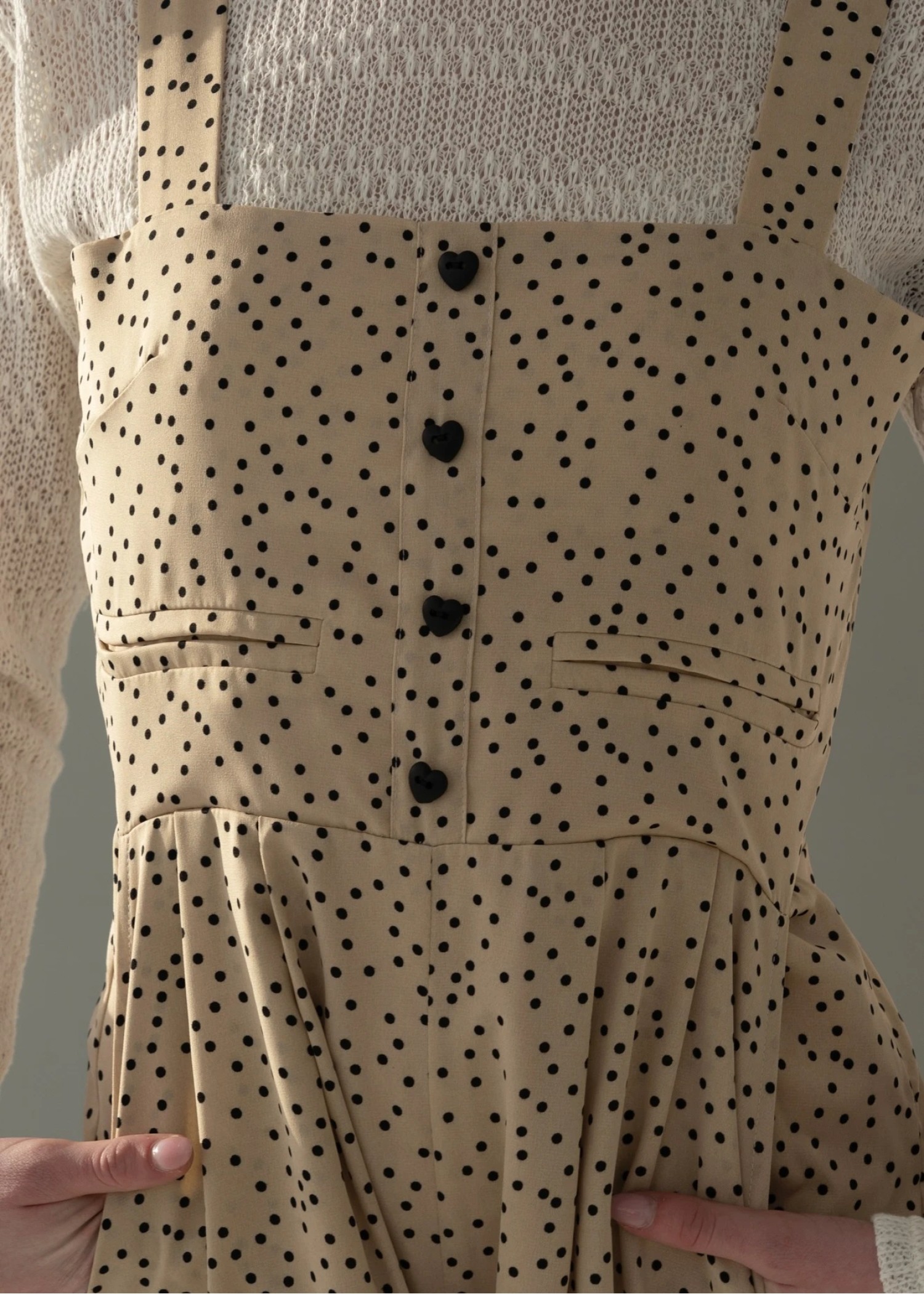 random dot heart button all-in-one